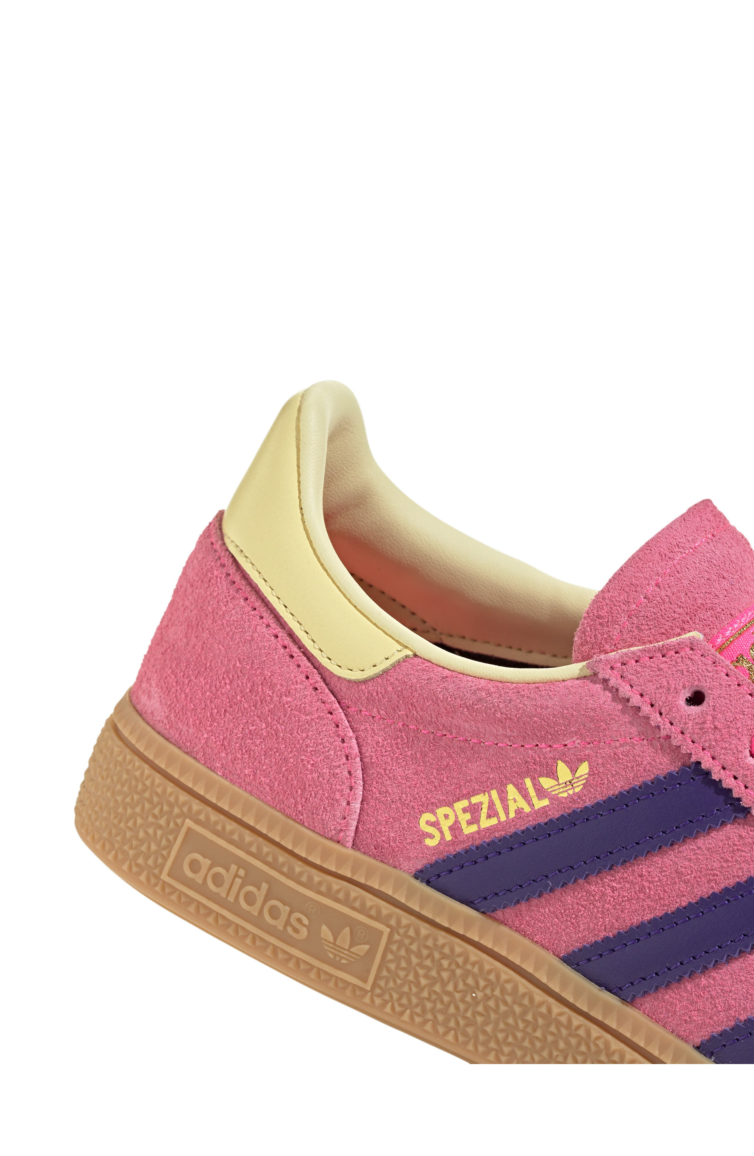 adidas Handball Spezial Sneaker in Lucid Pink/Purple/Yellow at Nordstrom - 7