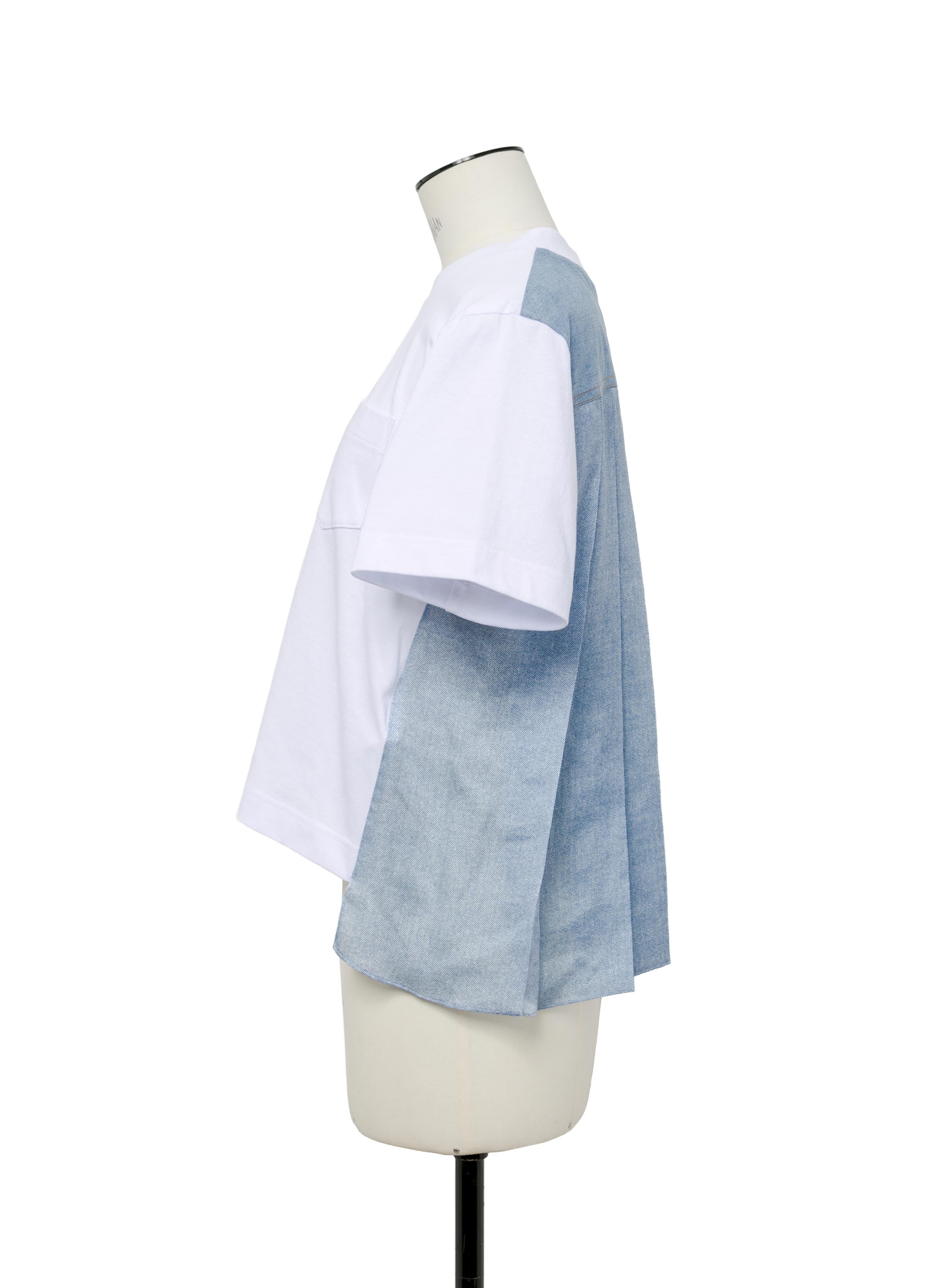 Denim x Cotton Jersey T-Shirt - 3