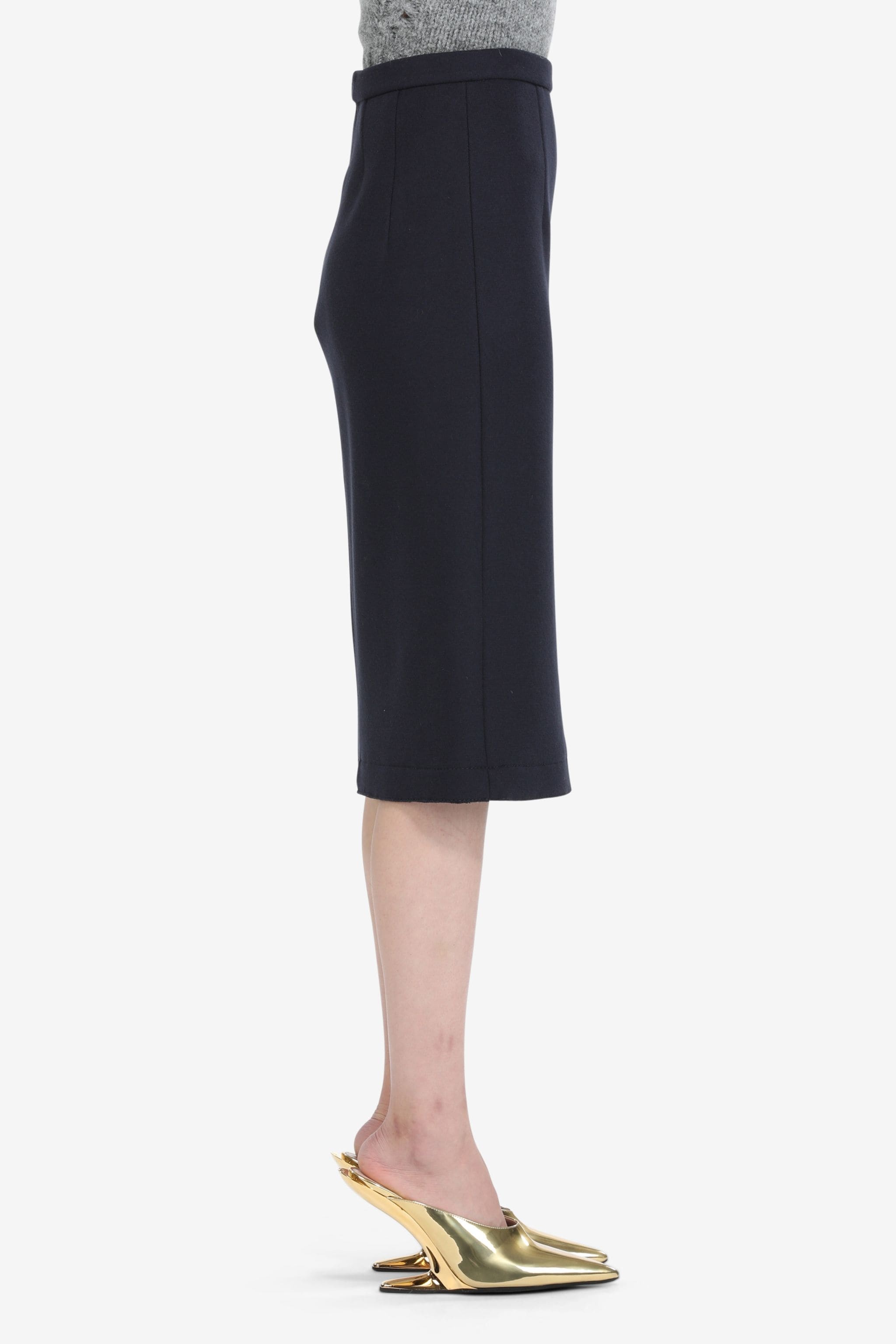 BUTTON-EMBELLISHED TAILORED SKIRT - 3