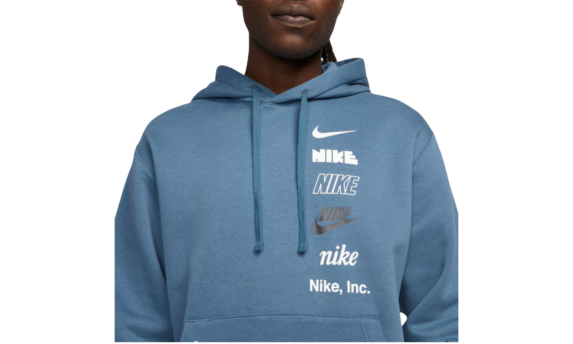 Sportswear Club Fleece Hoodie Mens Style "Diffused Blue" - 2