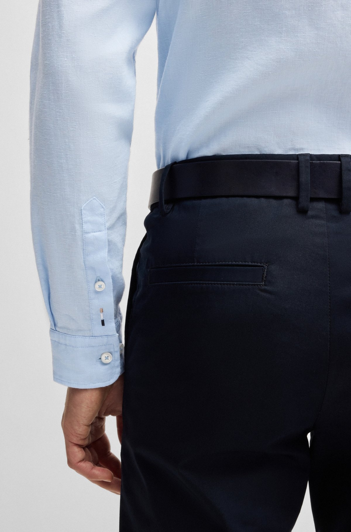SLIM-FIT SHIRT IN STRETCH LINEN - 6