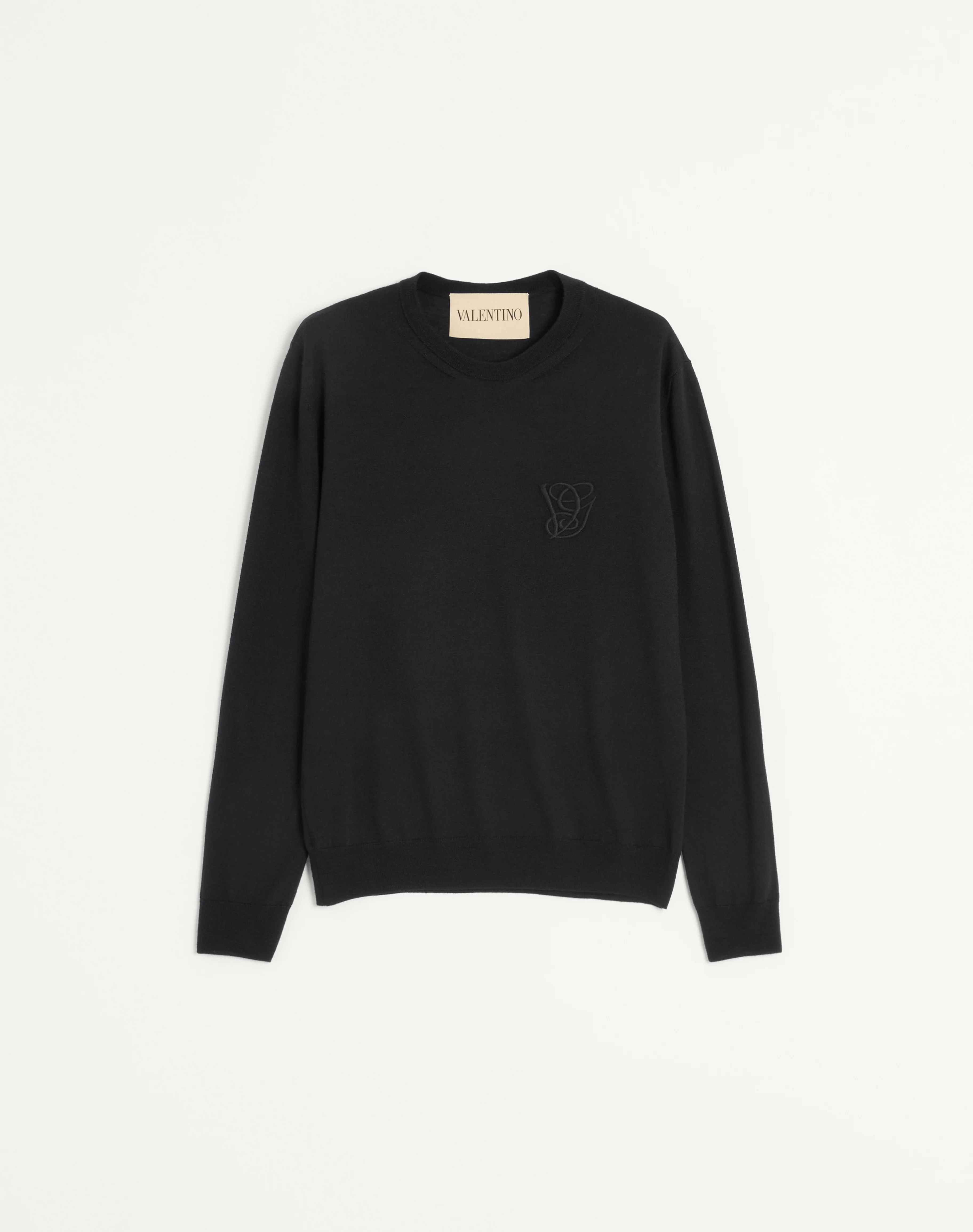 WOOL SWEATER WITH VG EMBROIDERY - 1