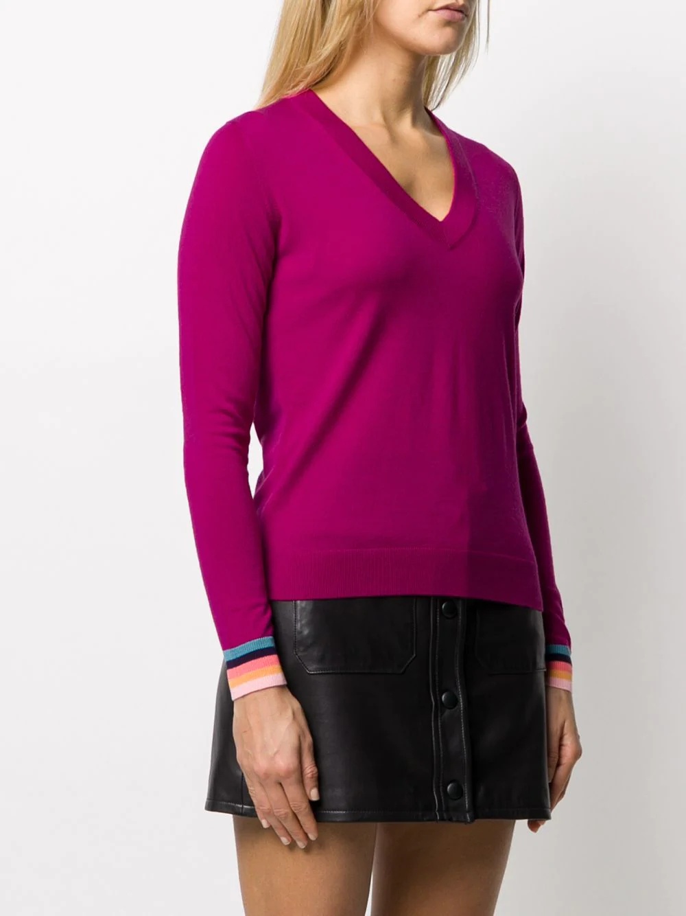 plain fitted jumper - 3