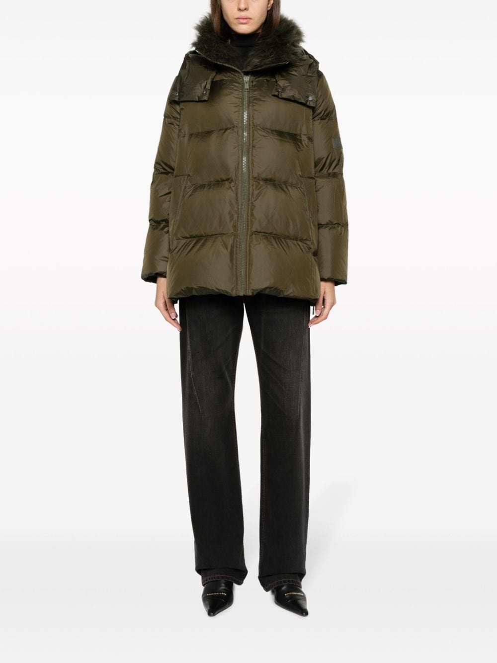 hooded padded coat - 2