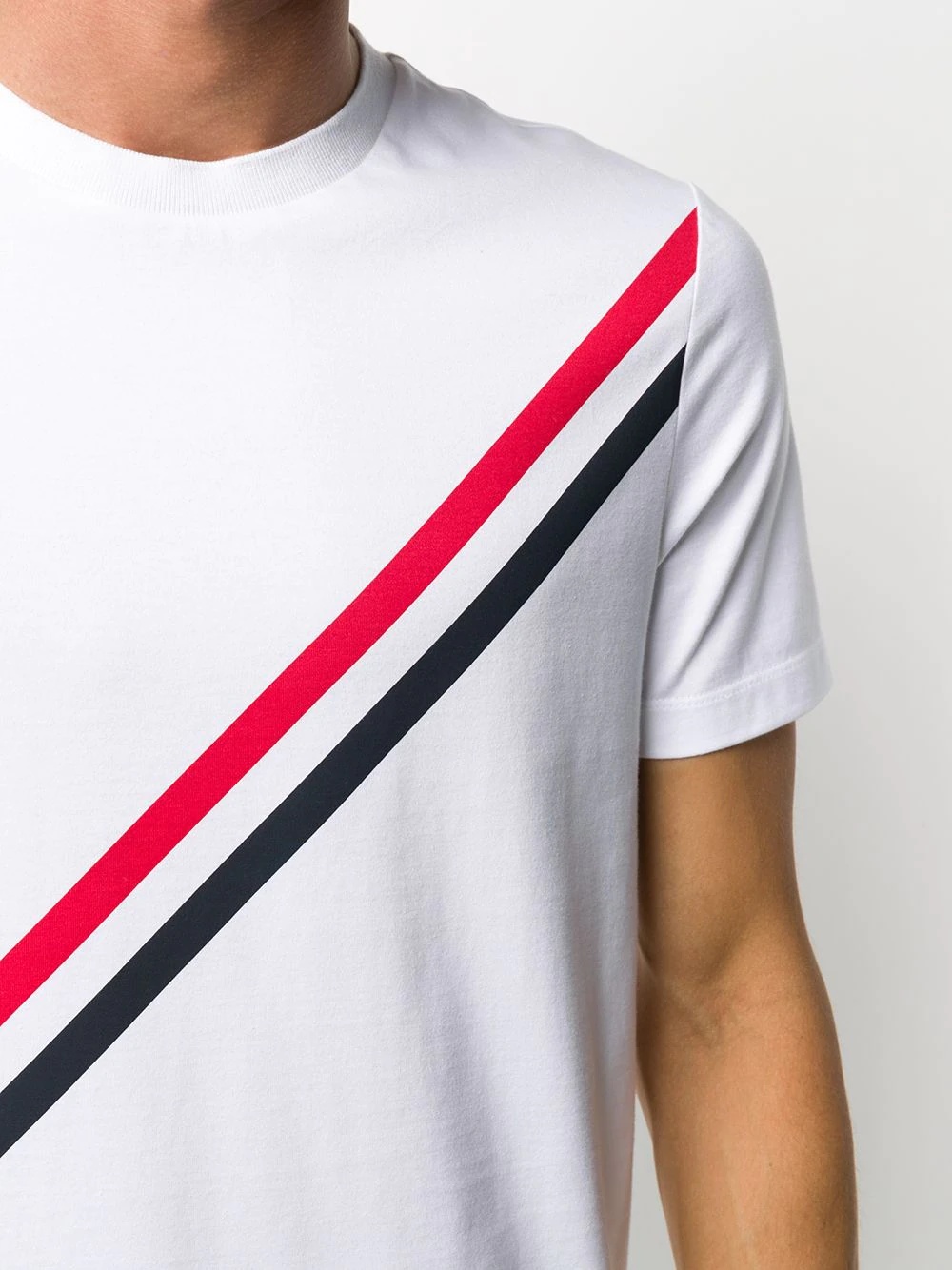 RWB-stripe short-sleeve T-shirt - 5