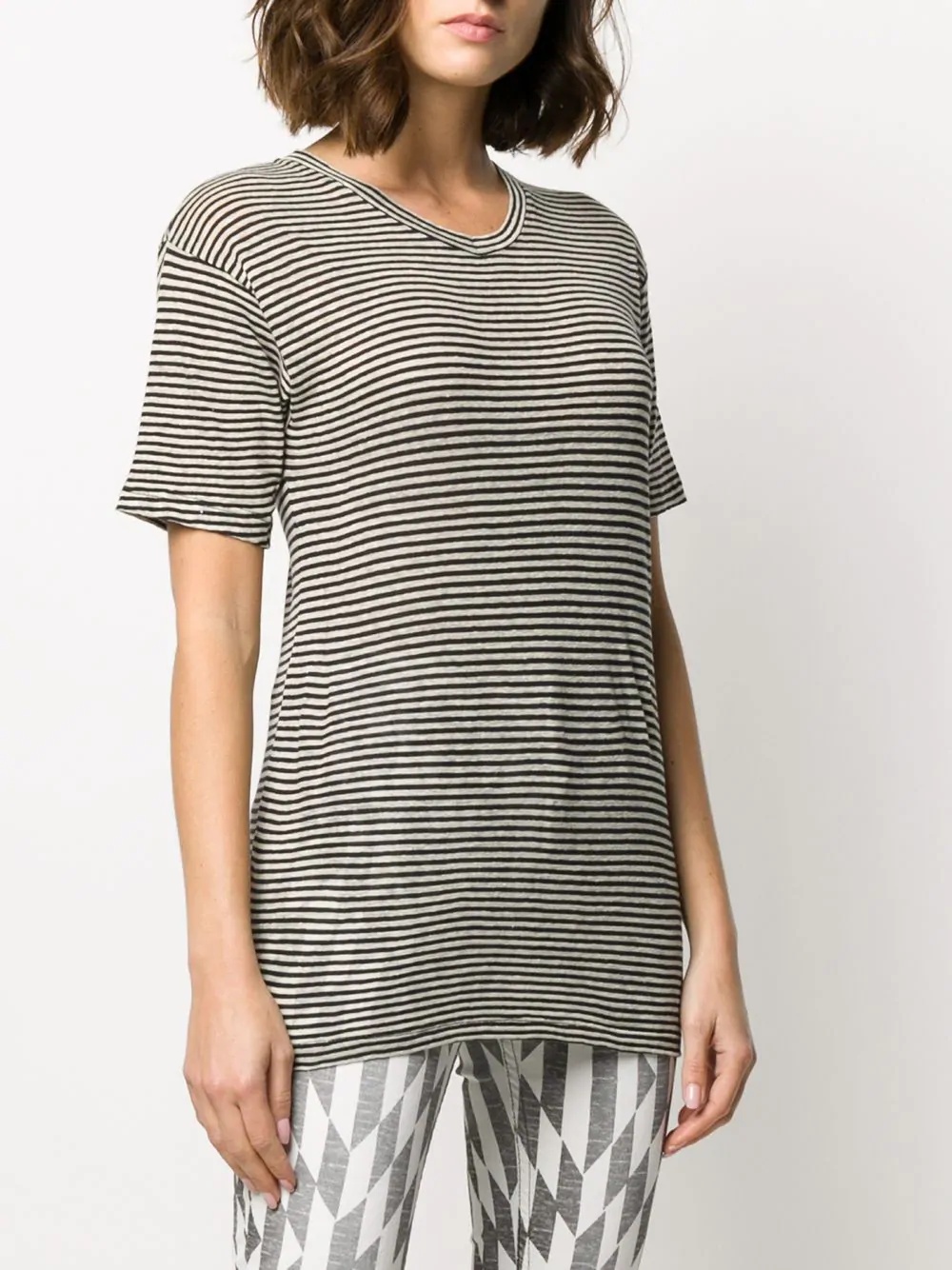 striped longline T-shirt - 3