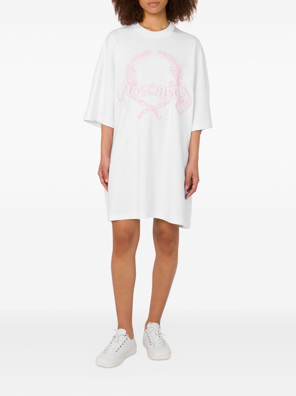 logo-embroidered mini dress - 2