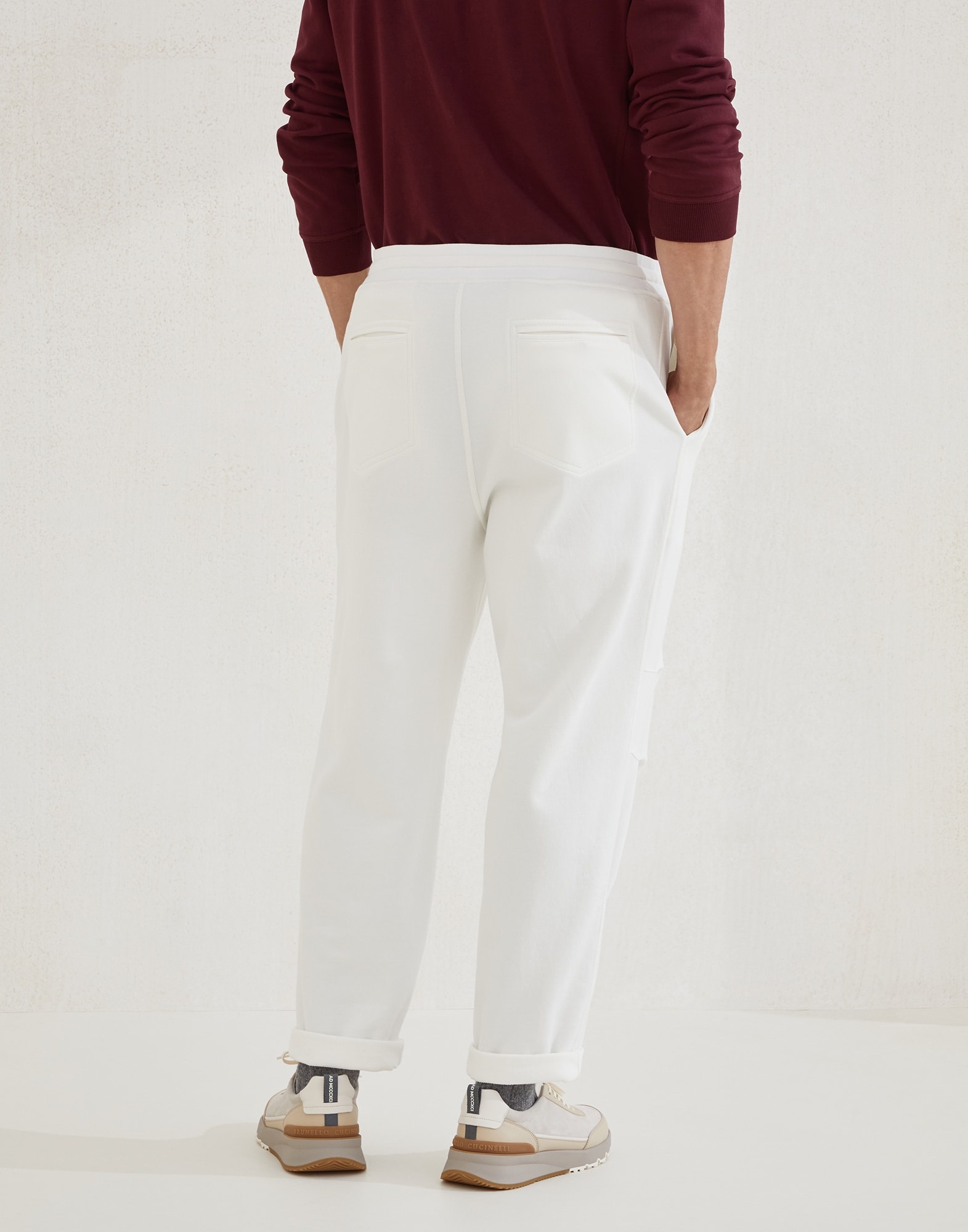 Techno cotton French terry trousers - 2