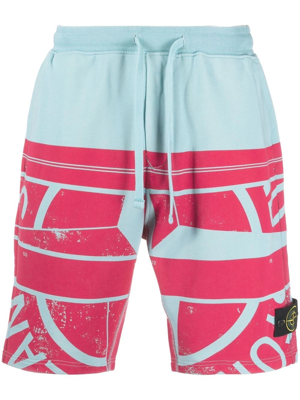 logo-print track shorts - 1