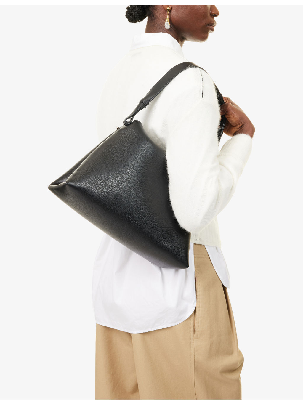 Large Bloom Leather Shoulder Bag - 2