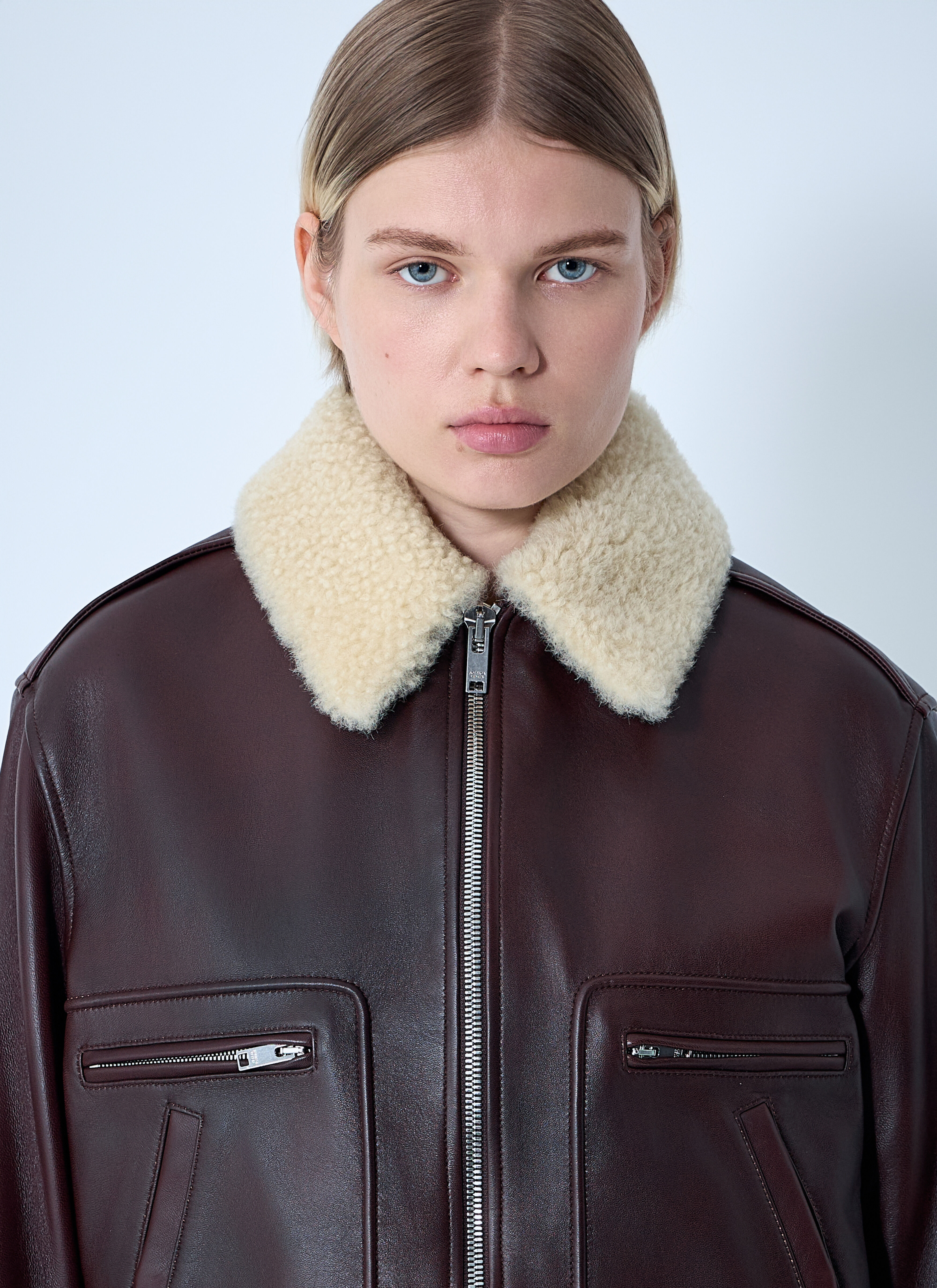 Leather Blouson Jacket - 5
