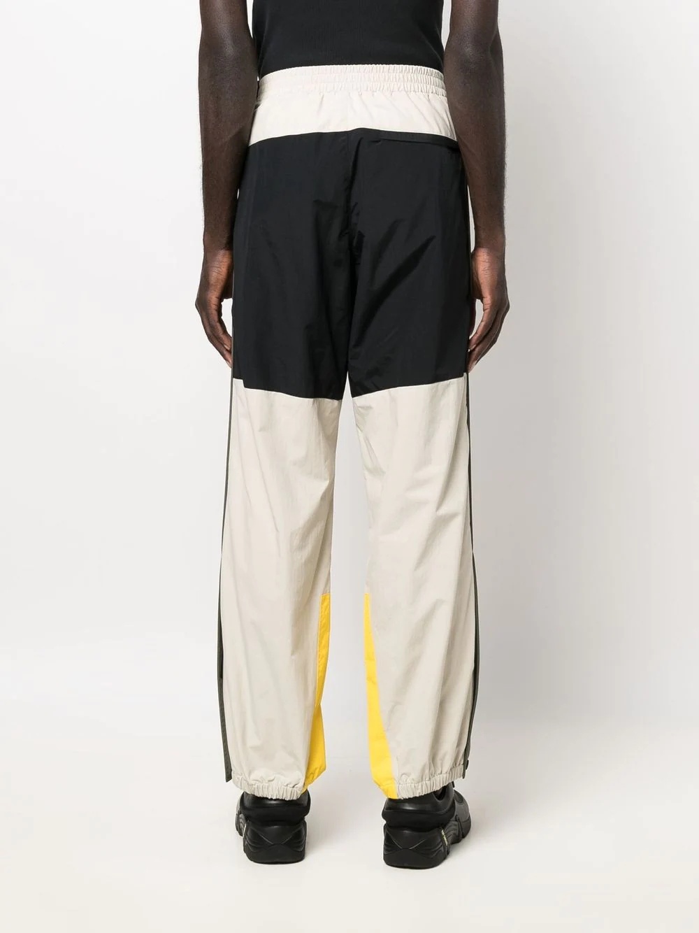 colour-block straight-leg trousers - 4