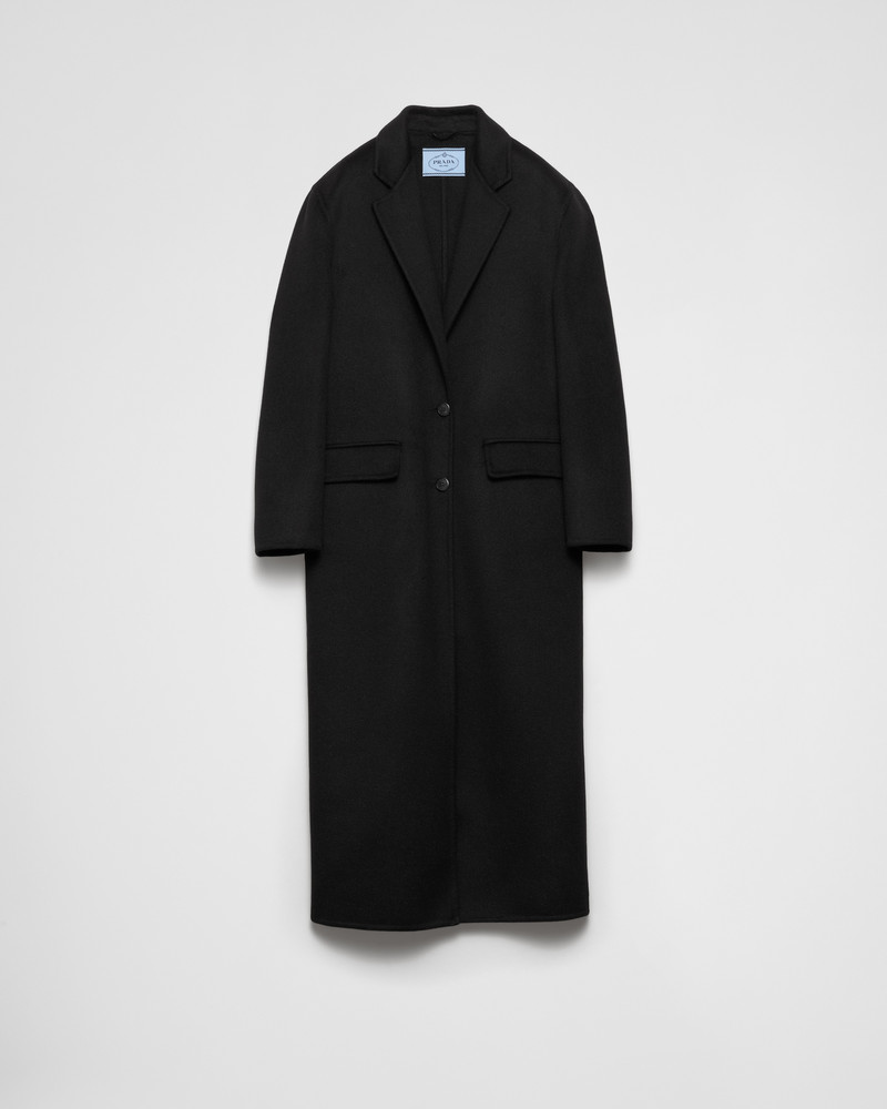 Single-breasted cashgora coat 1