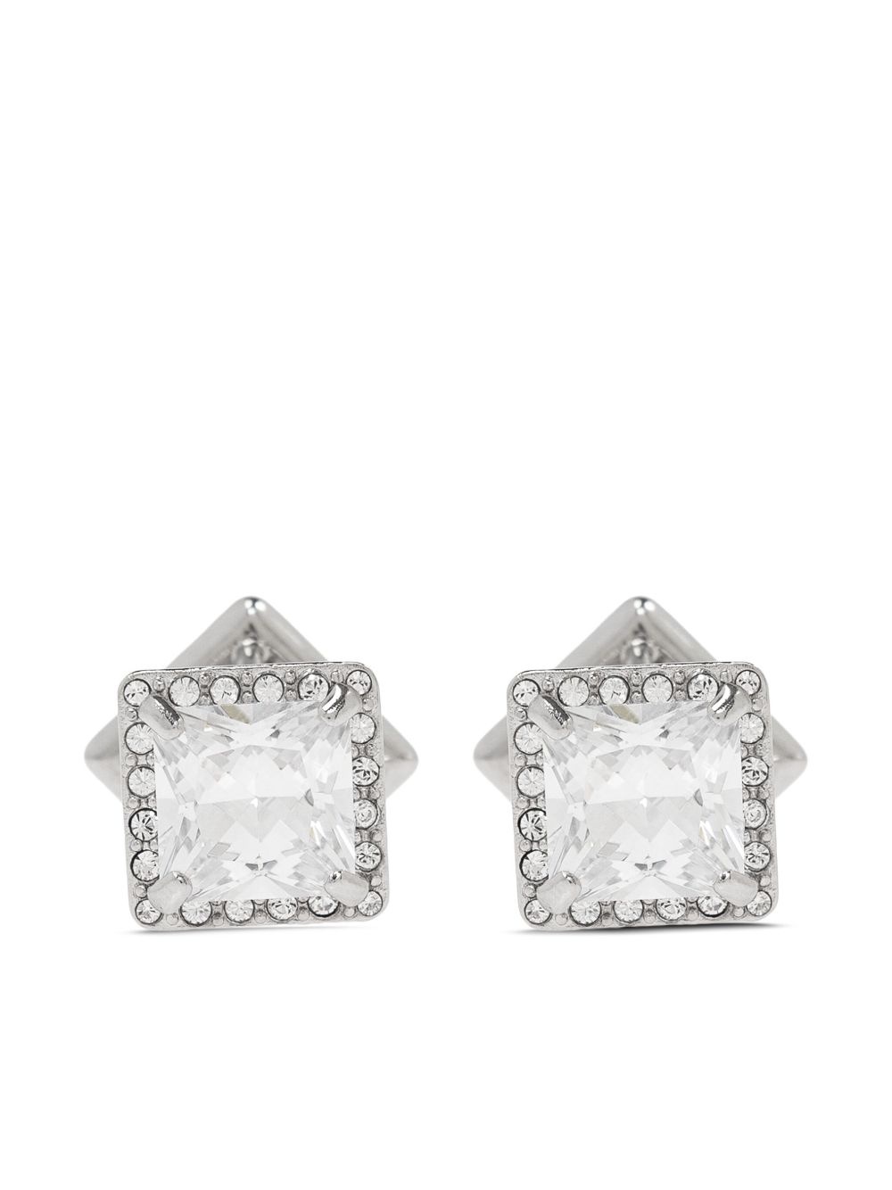 crystal-embellished stud earrings - 4