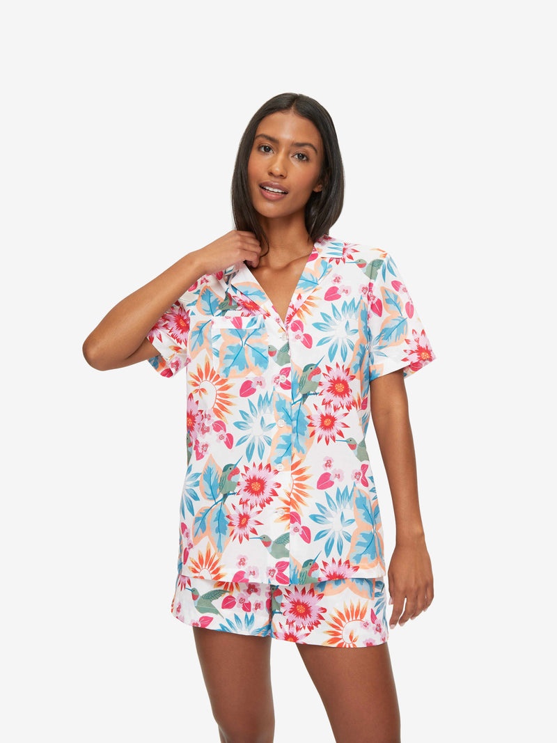 Women's Short Pyjamas Ledbury 60  Cotton Batiste White - 2