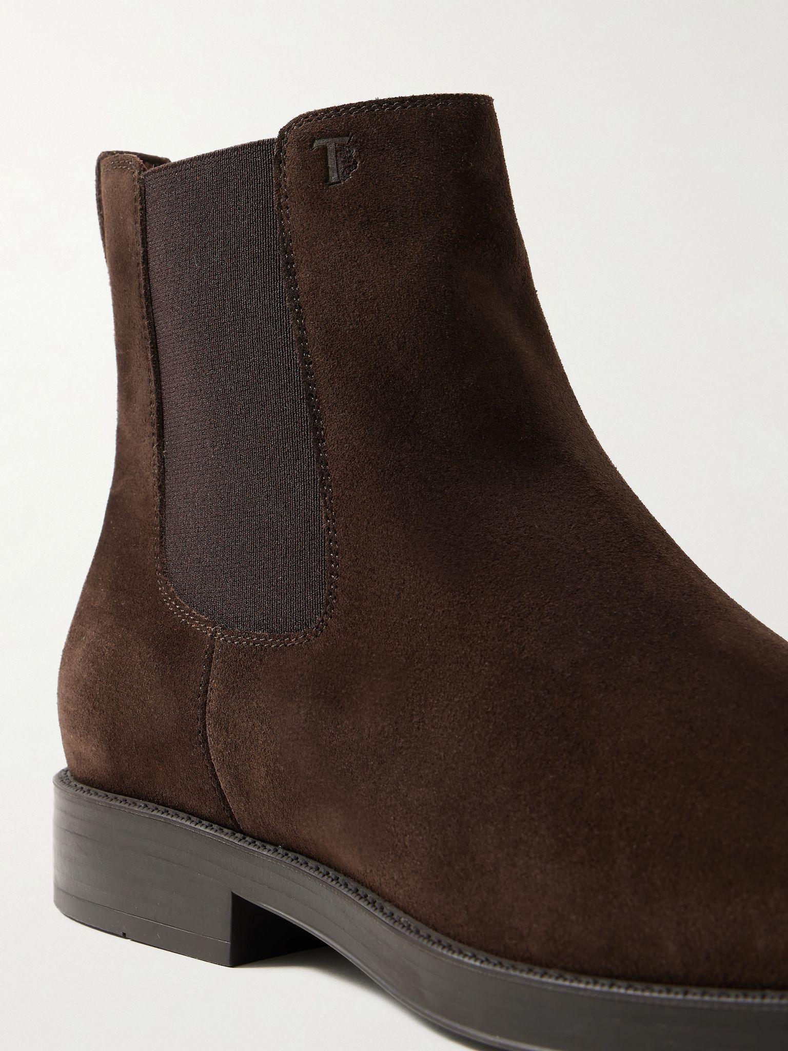 Suede Chelsea Boots Dark brown - 5