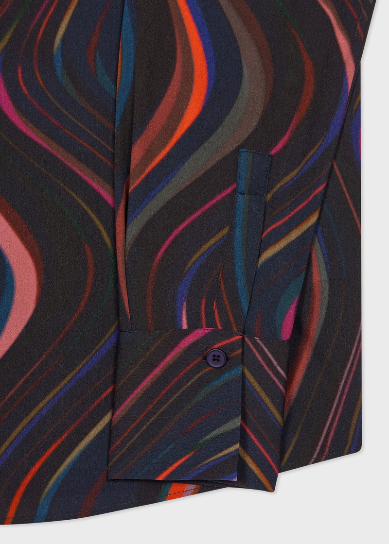 Paul Smith Women's 'Midnight Swirl' Satin Georgette Shirt outlook