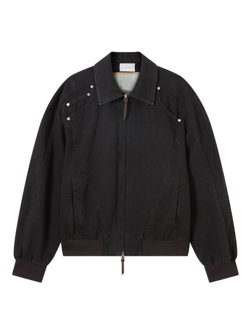studded-detail zip-fastening jacket 1