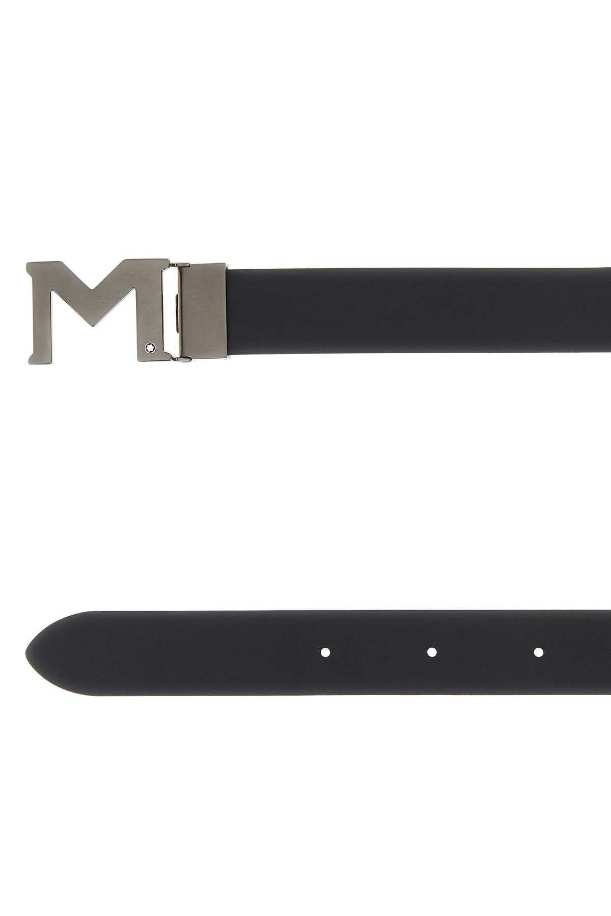 Black leather reversible belt - 2