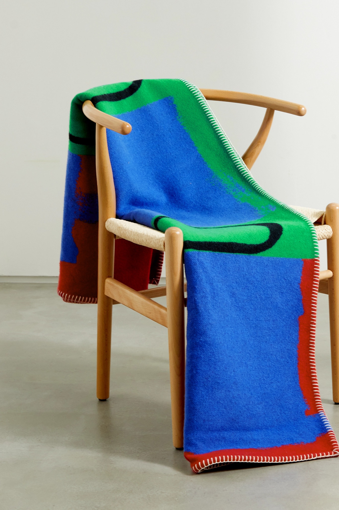 + Magdalene Odundo intarsia wool and cashmere-blend blanket - 1