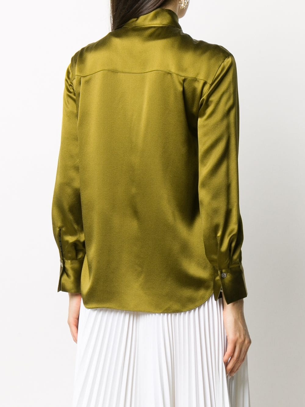 long sleeve silk blouse - 4