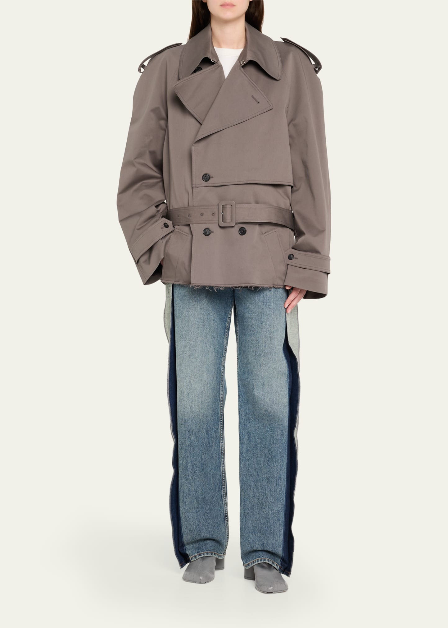 Boxy Trench-Style Sports Jacket - 2