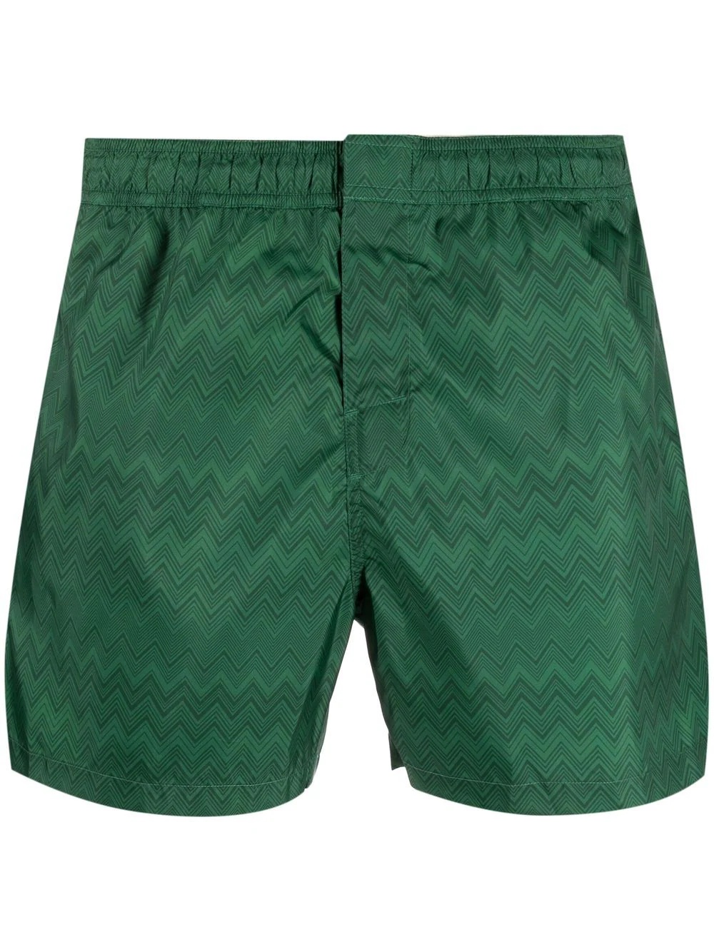 zigzag-pattern swim shorts - 1