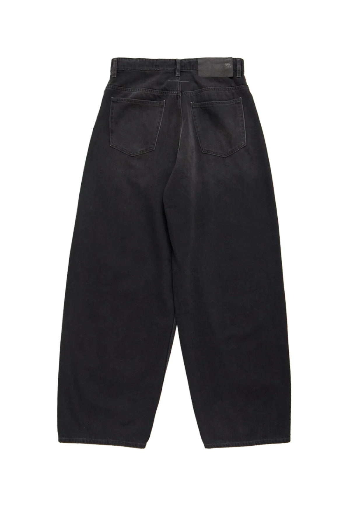 MM6 Black Denim Wide Leg Paint Mark Jeans Black - 2