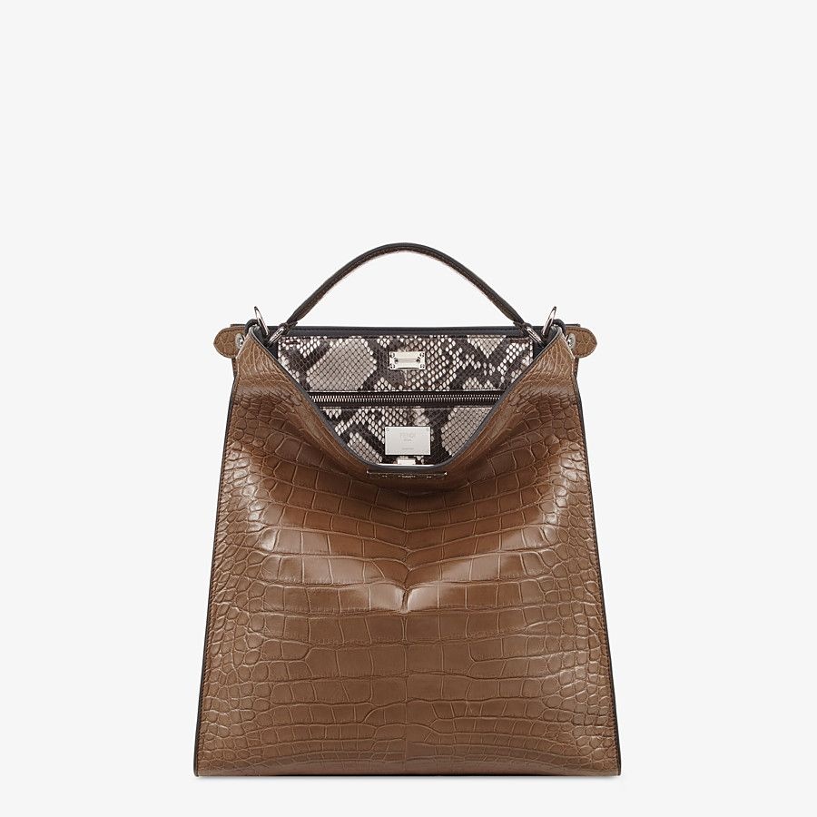 Brown alligator bag - 8