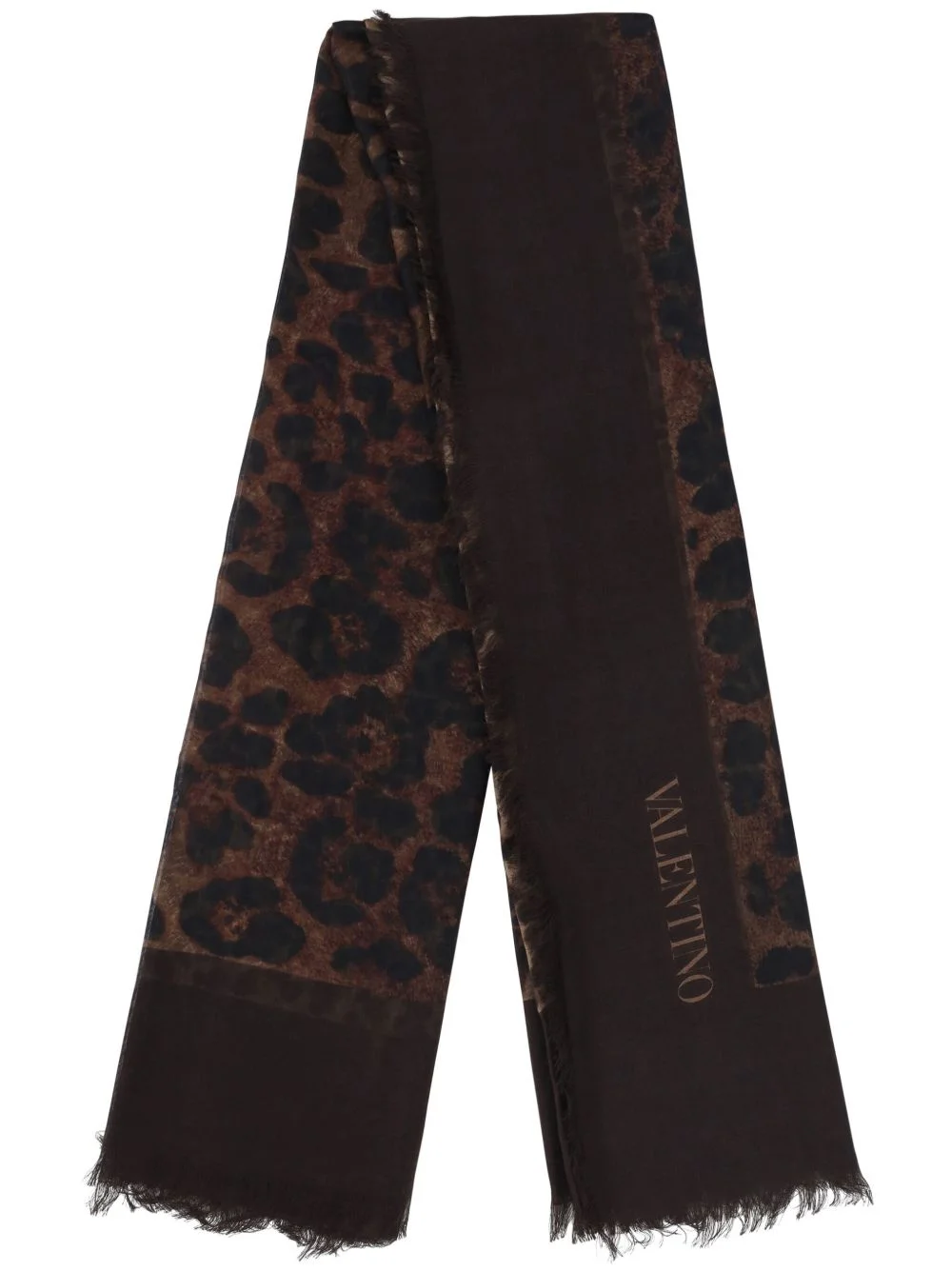 leopard-print scarf - 1