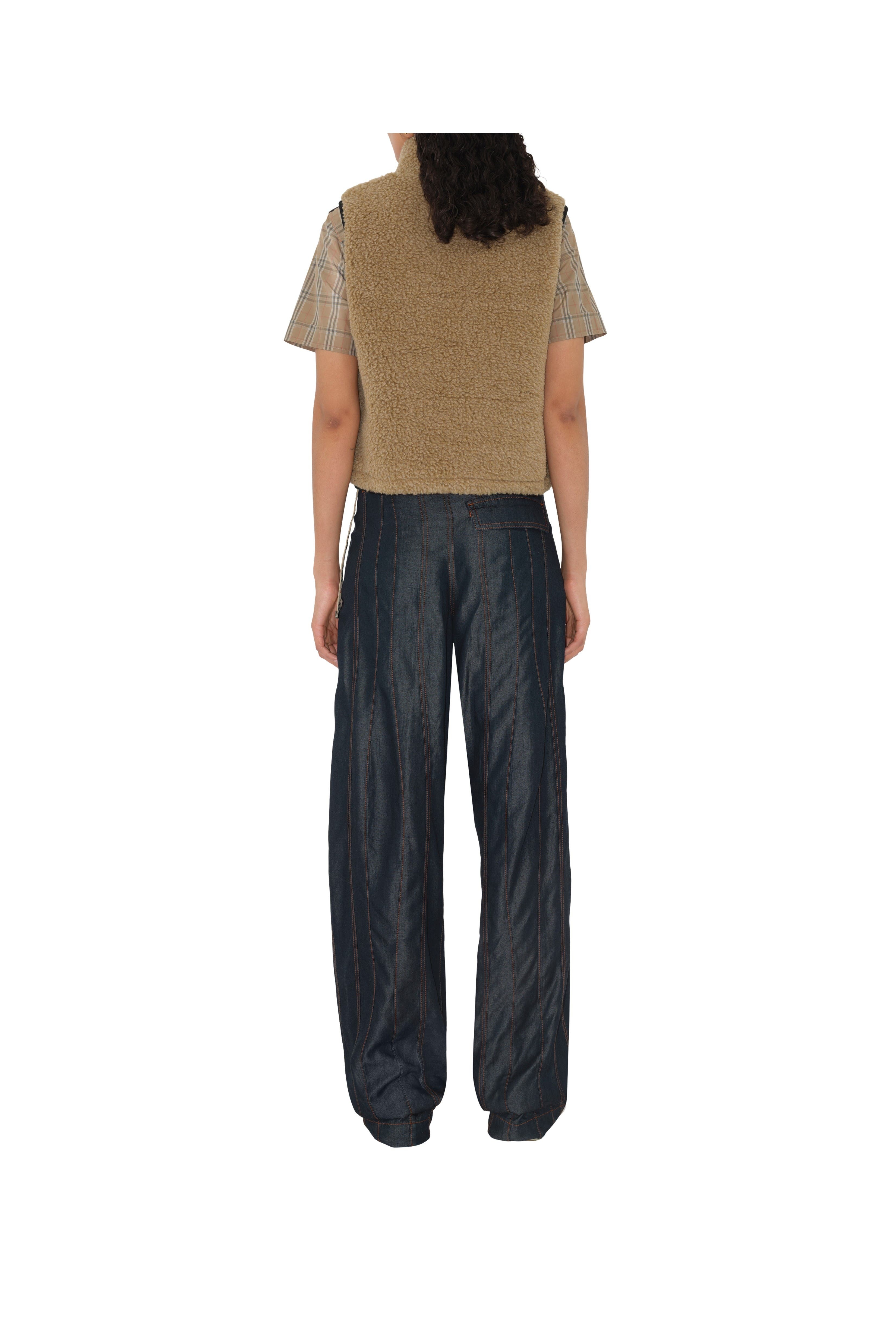 burberry Cropped Fleece Gilet in Shrew Melange at Nordstrom - 4