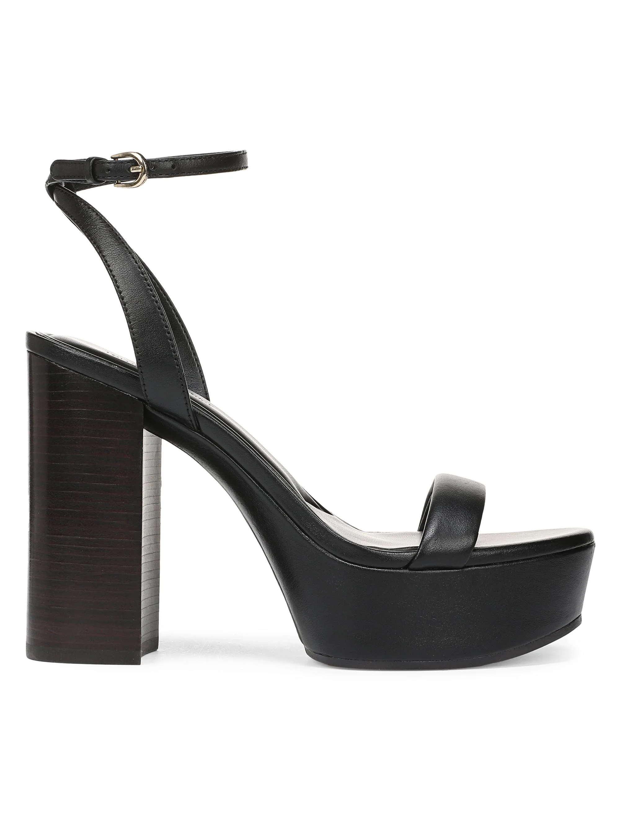 Women's Ruby 100MM Leather Platform Sandals - Black - 1
