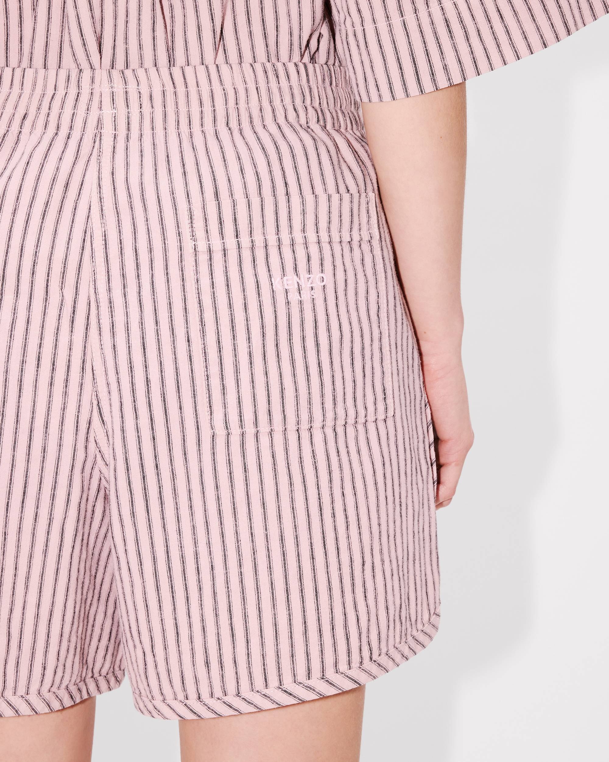 'KENZO Coast Lines' elasticated waist short in cotton linen - 7