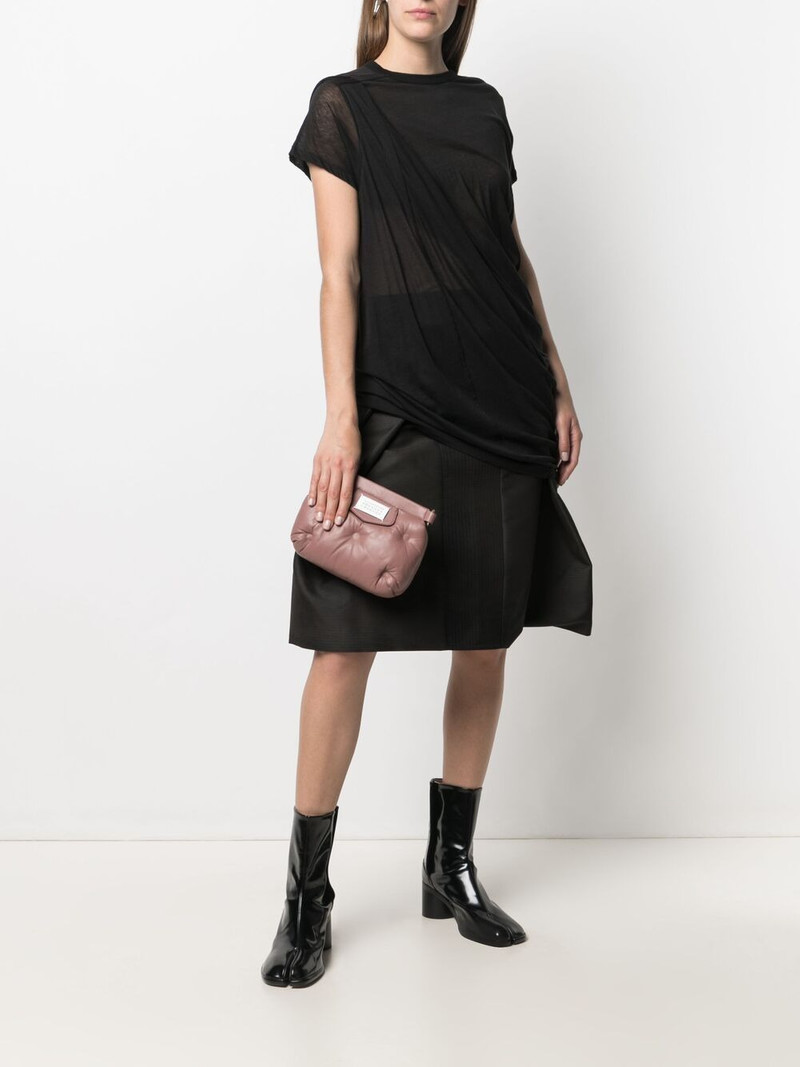 Rick Owens panelled A-line midi skirt outlook