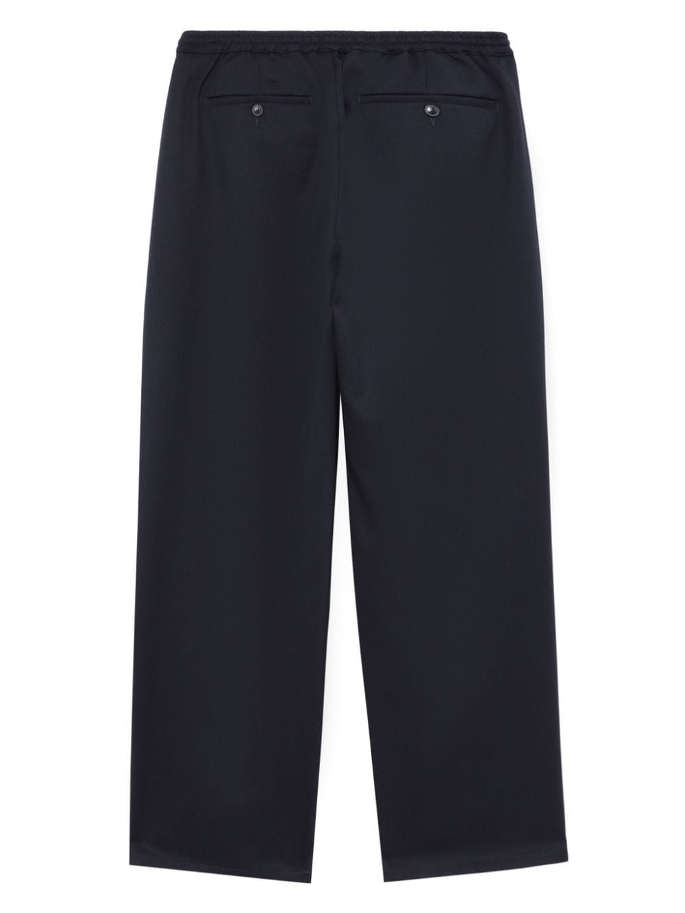 elasticated straight-leg trousers - 6