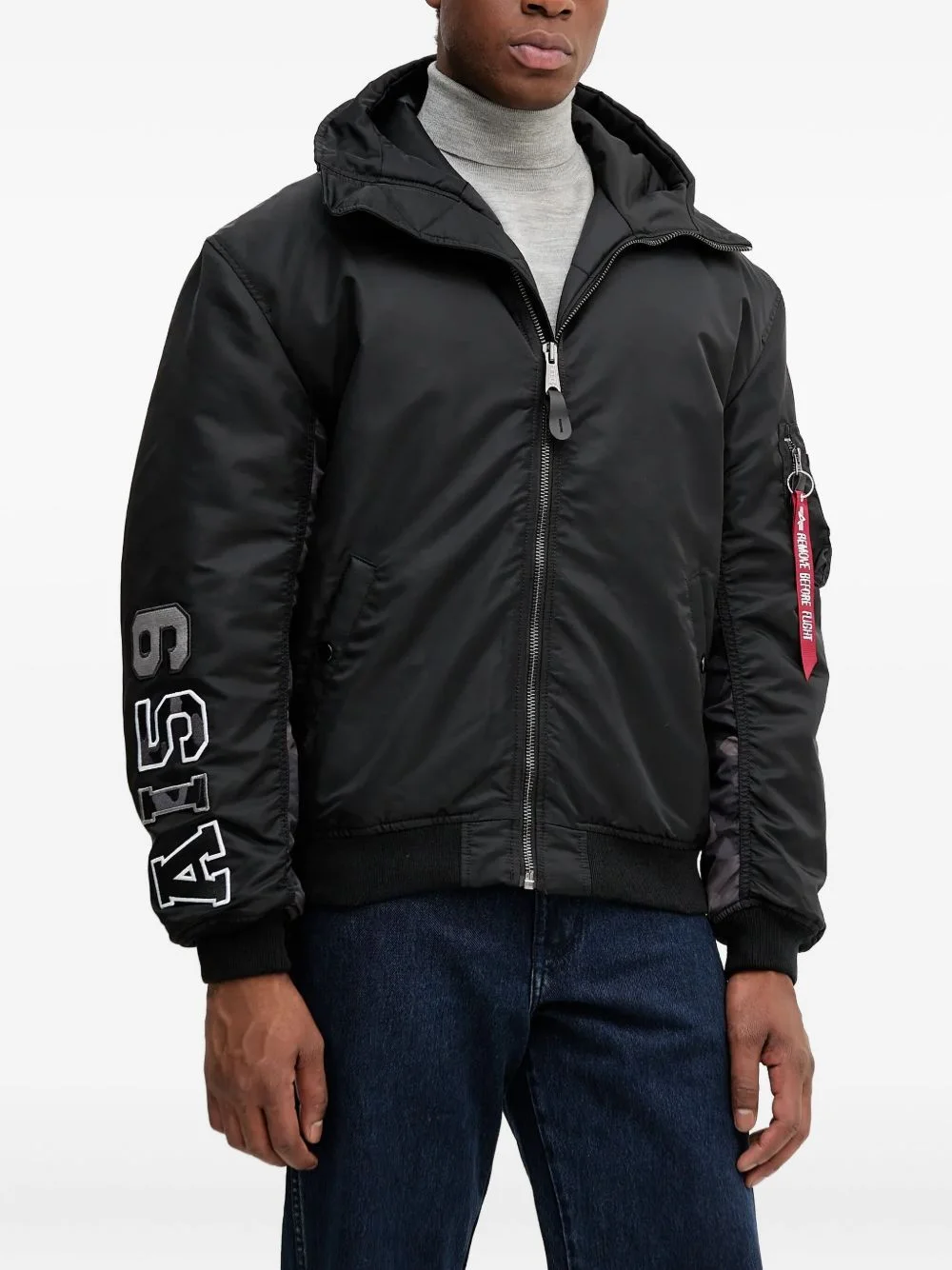 MA-1 hooded jacket - 1