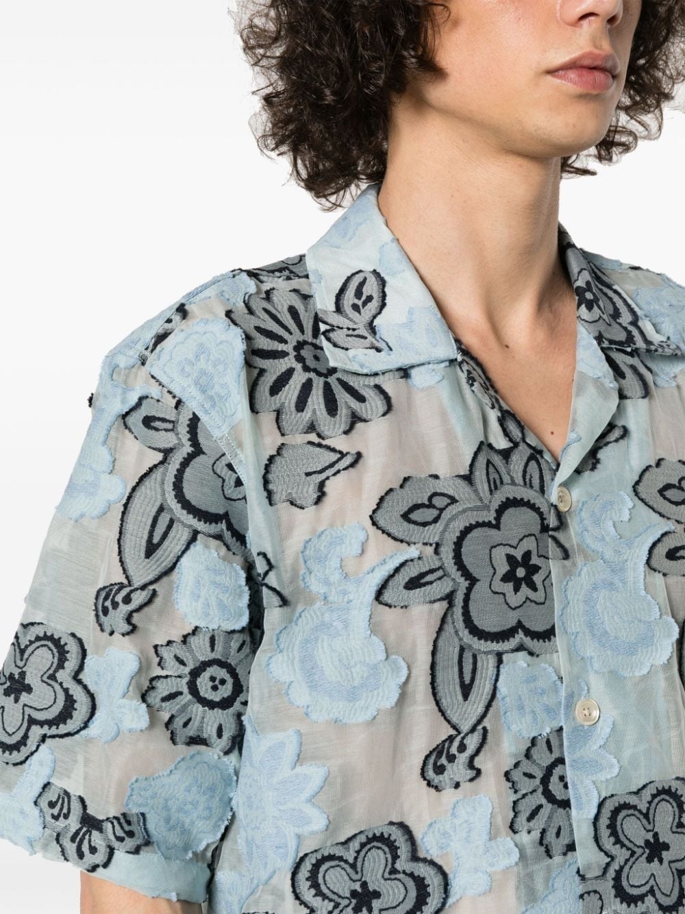 Cayo floral-embroidery shirt - 5