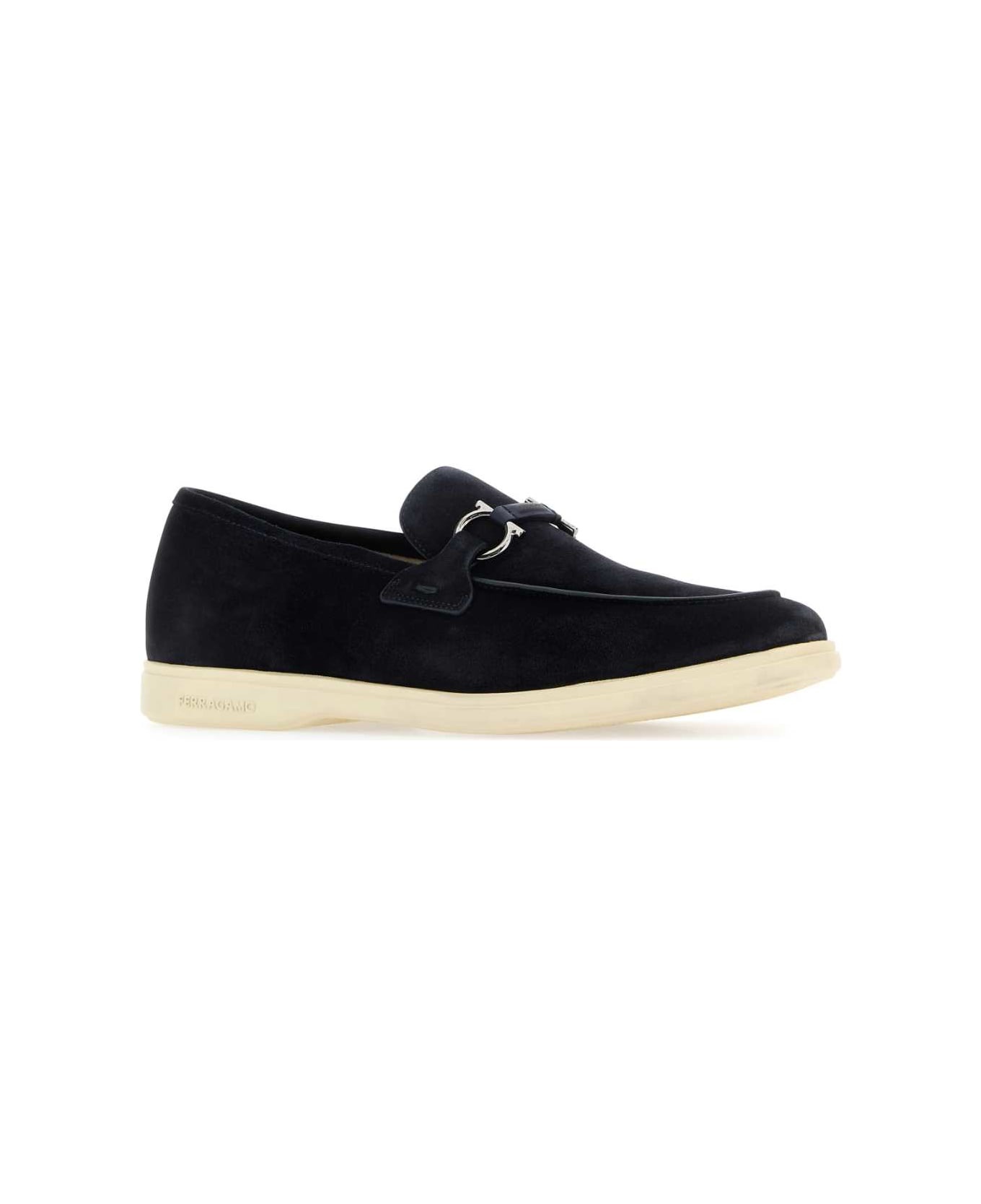 Navy Blue Suede Cosimo Loafers - 2