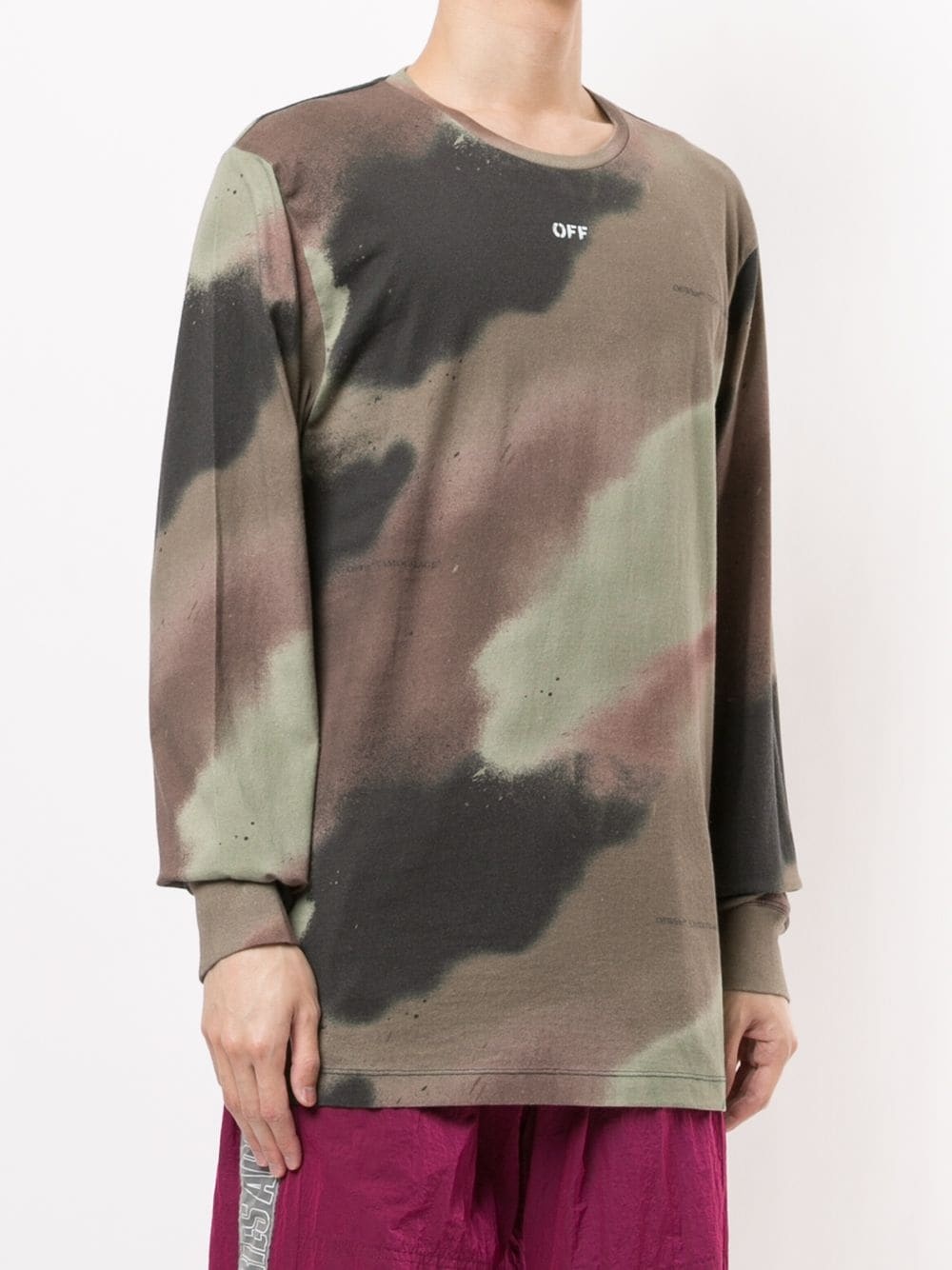 camouflage-print long-sleeved T-shirt - 3