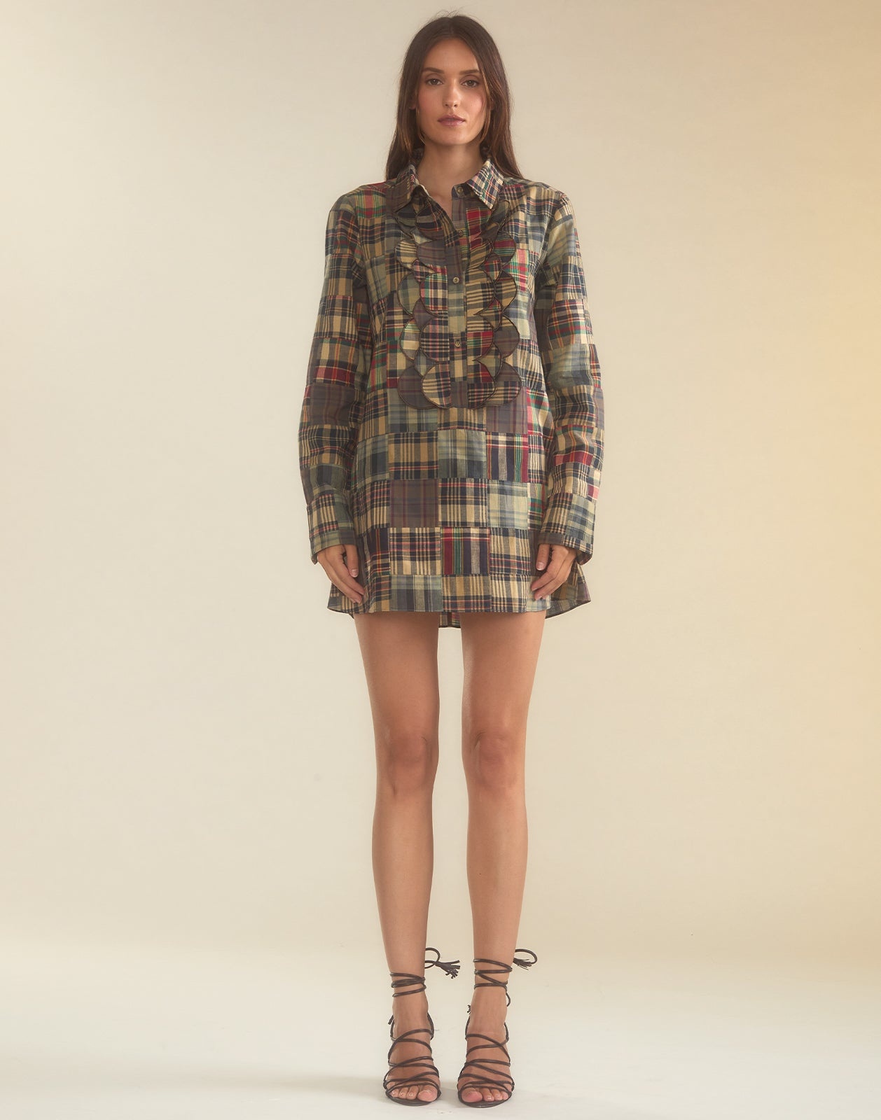 Madrid Madras Tuxedo Dress - 2