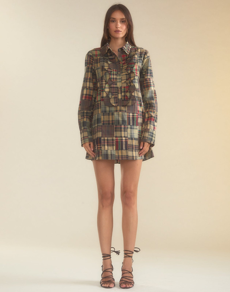 CYNTHIA ROWLEY Madrid Madras Tuxedo Dress outlook
