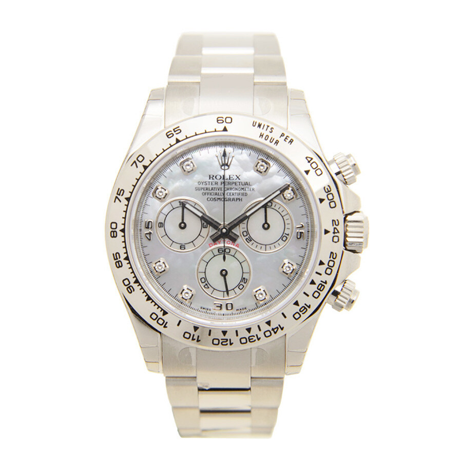 Pre-owned Rolex Cosmograph Daytona Chronograph Diamond Mother of Pearl Dial Men's Watch 116509MDO - 3