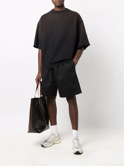 Fear of God logo-patch drop-crotch track shorts outlook