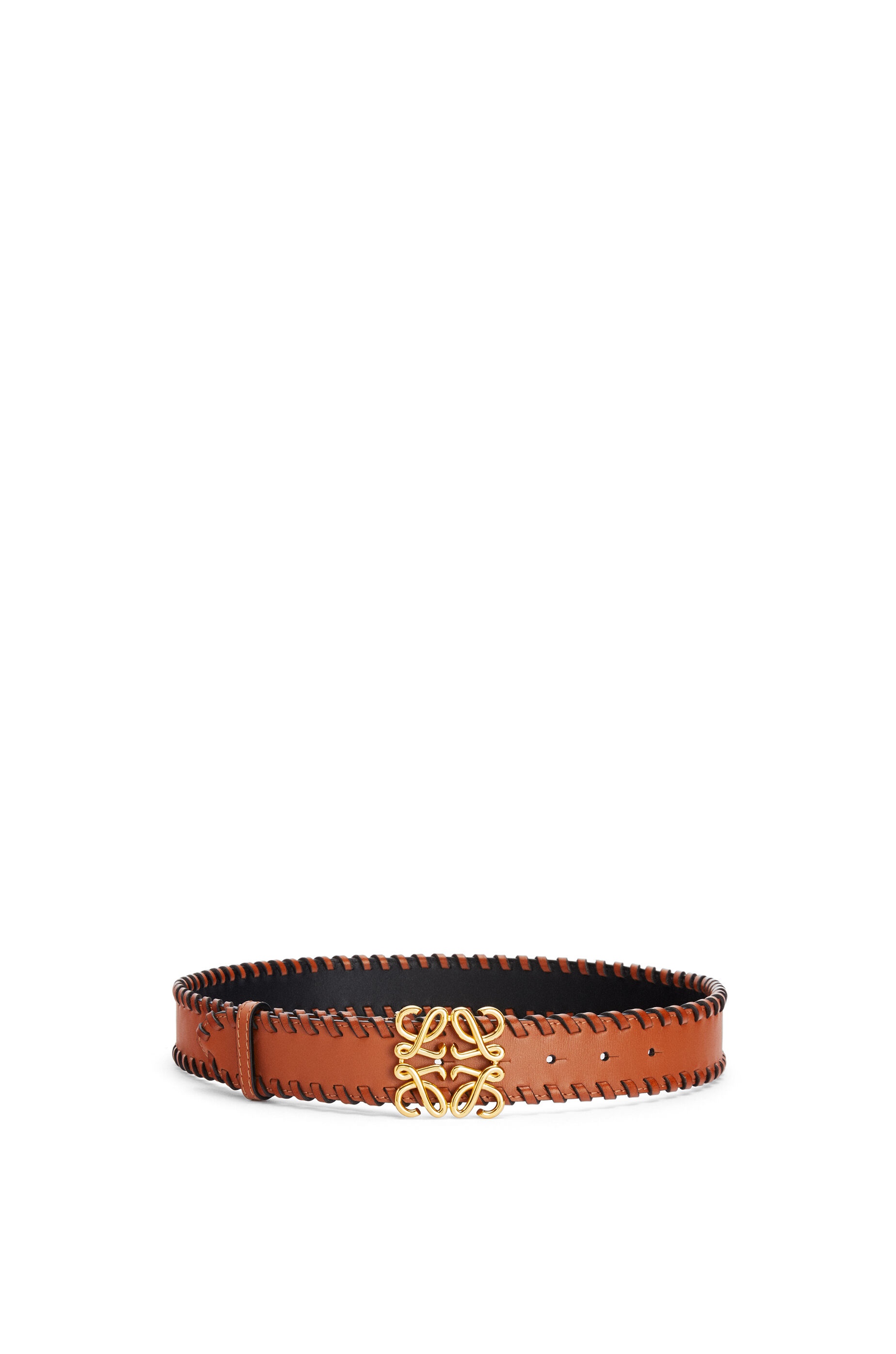 Braided Anagram belt in calfskin - 1