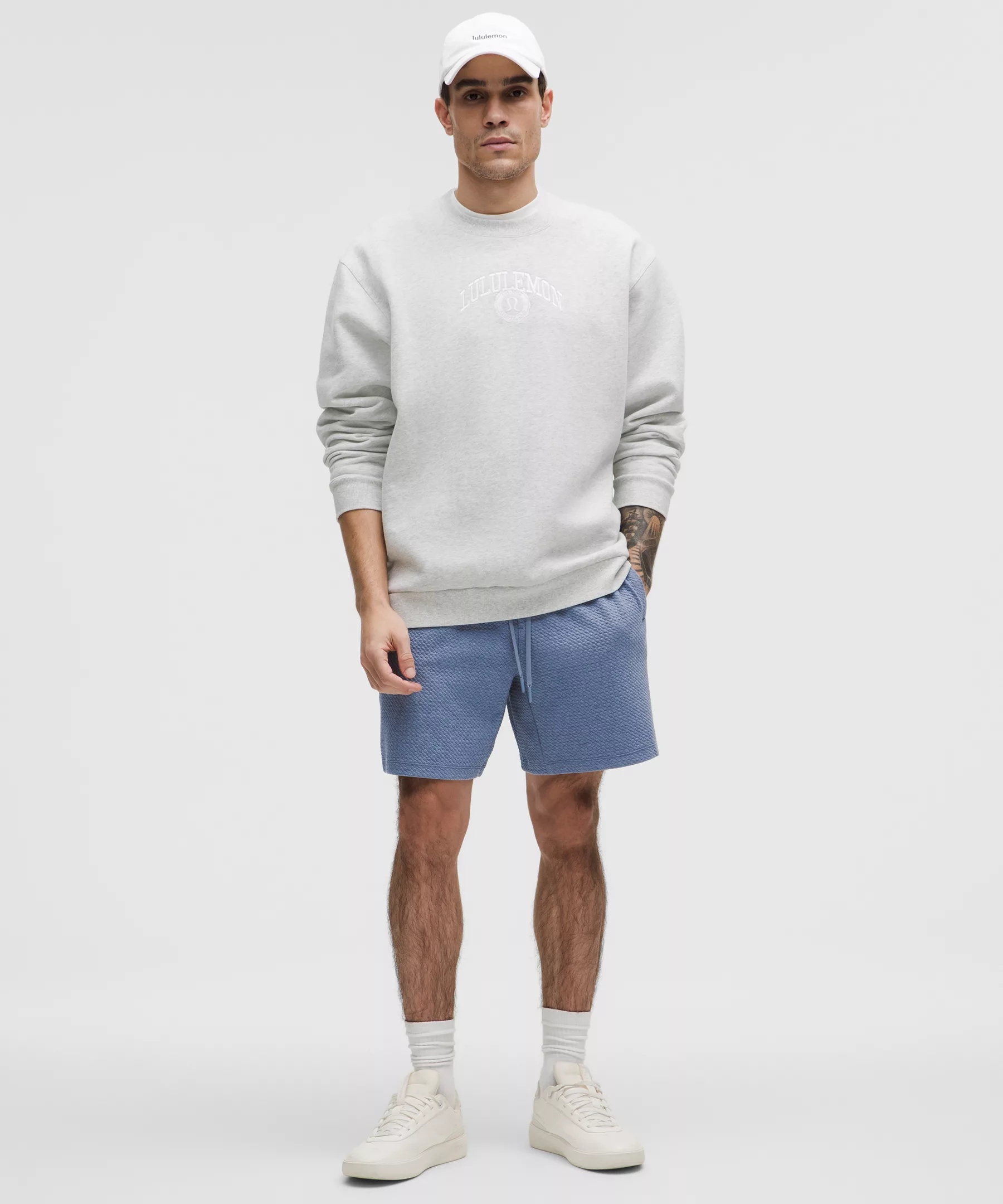 Textured Double-Knit Cotton Short 7" - 2