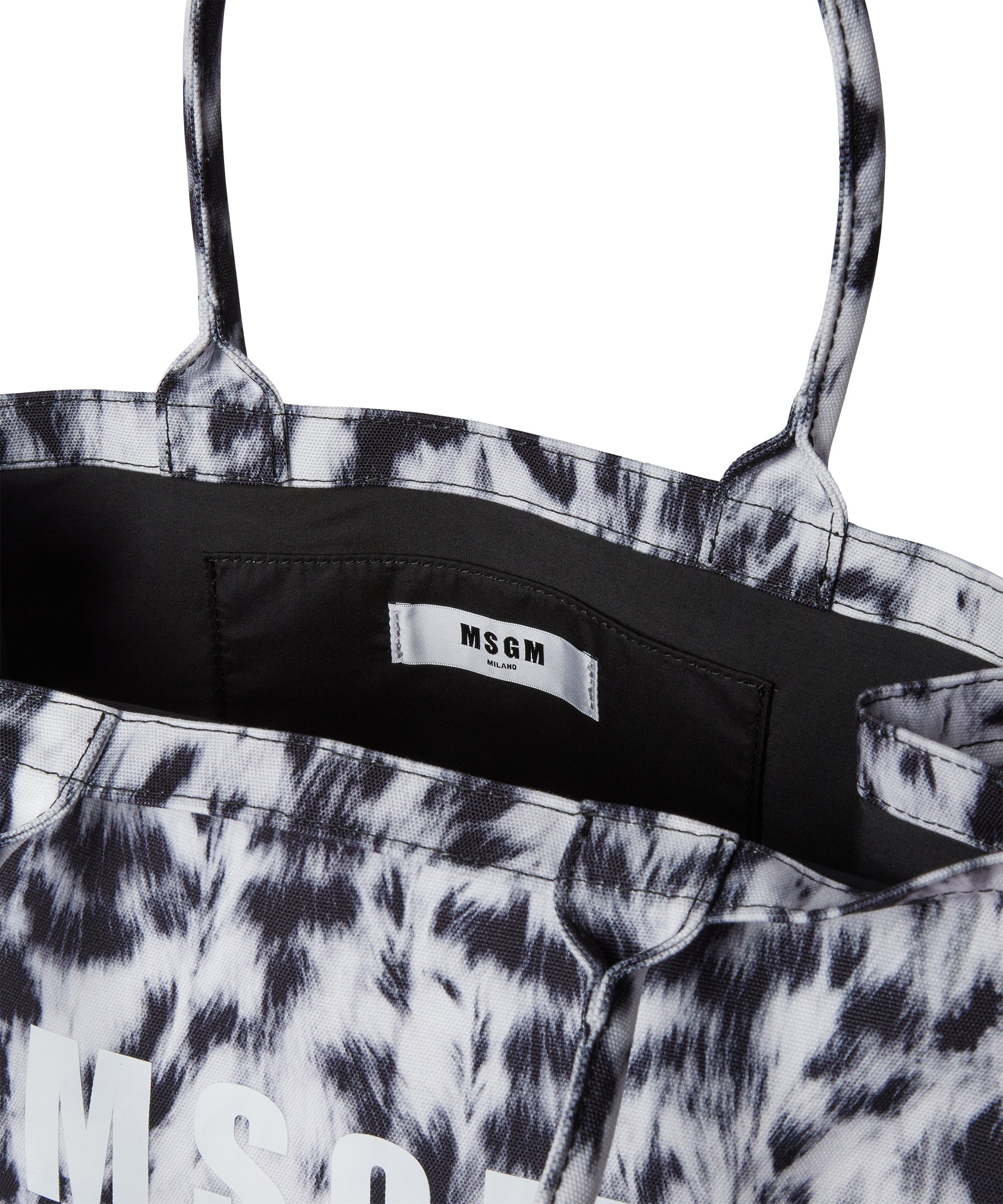 Large MSGM tote bag with exotic animal print - 4