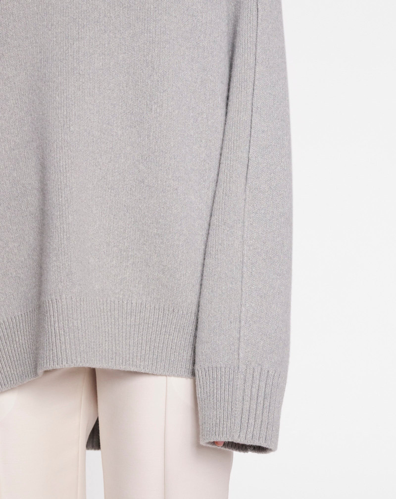 ROUND NECK CAPE BACK JUMPER IN WOOL AND CASHMERE 6