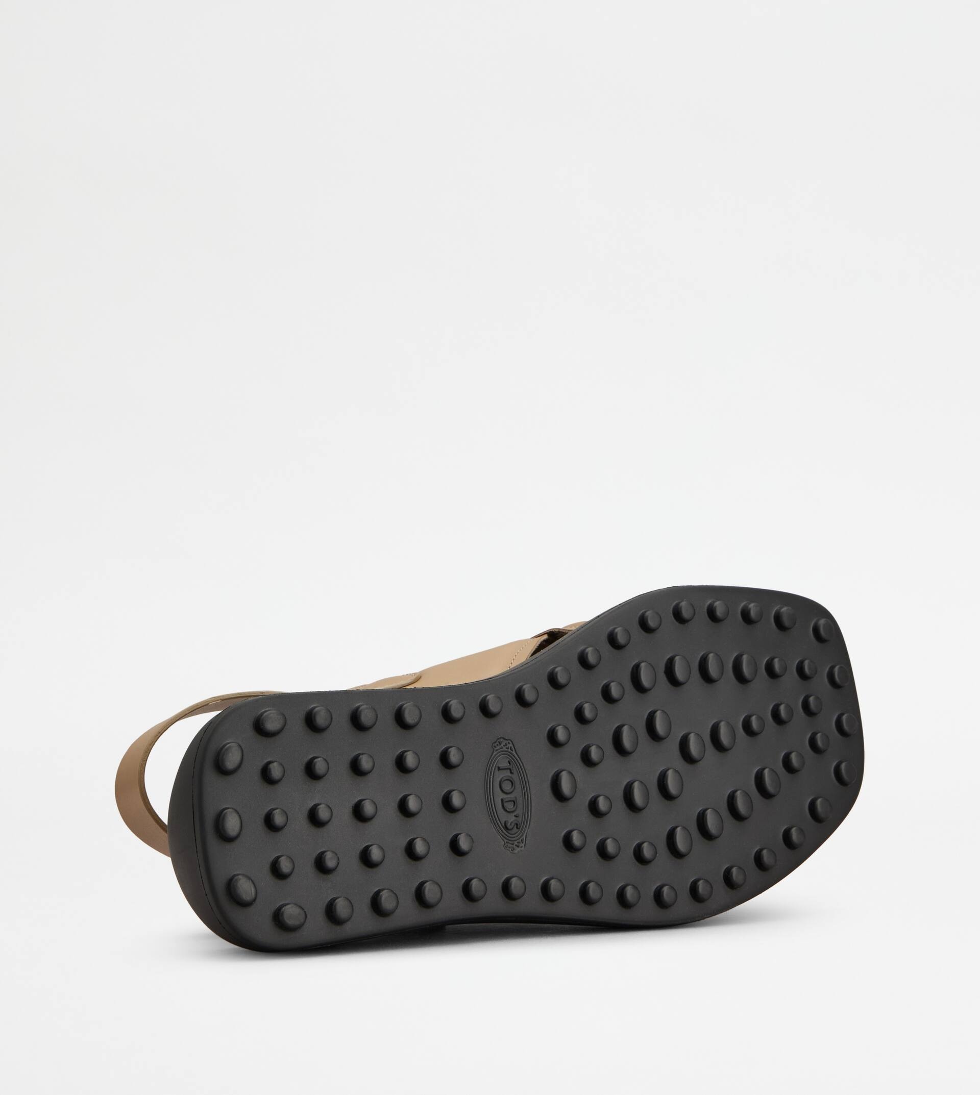 SANDALS IN LEATHER - BEIGE - 4