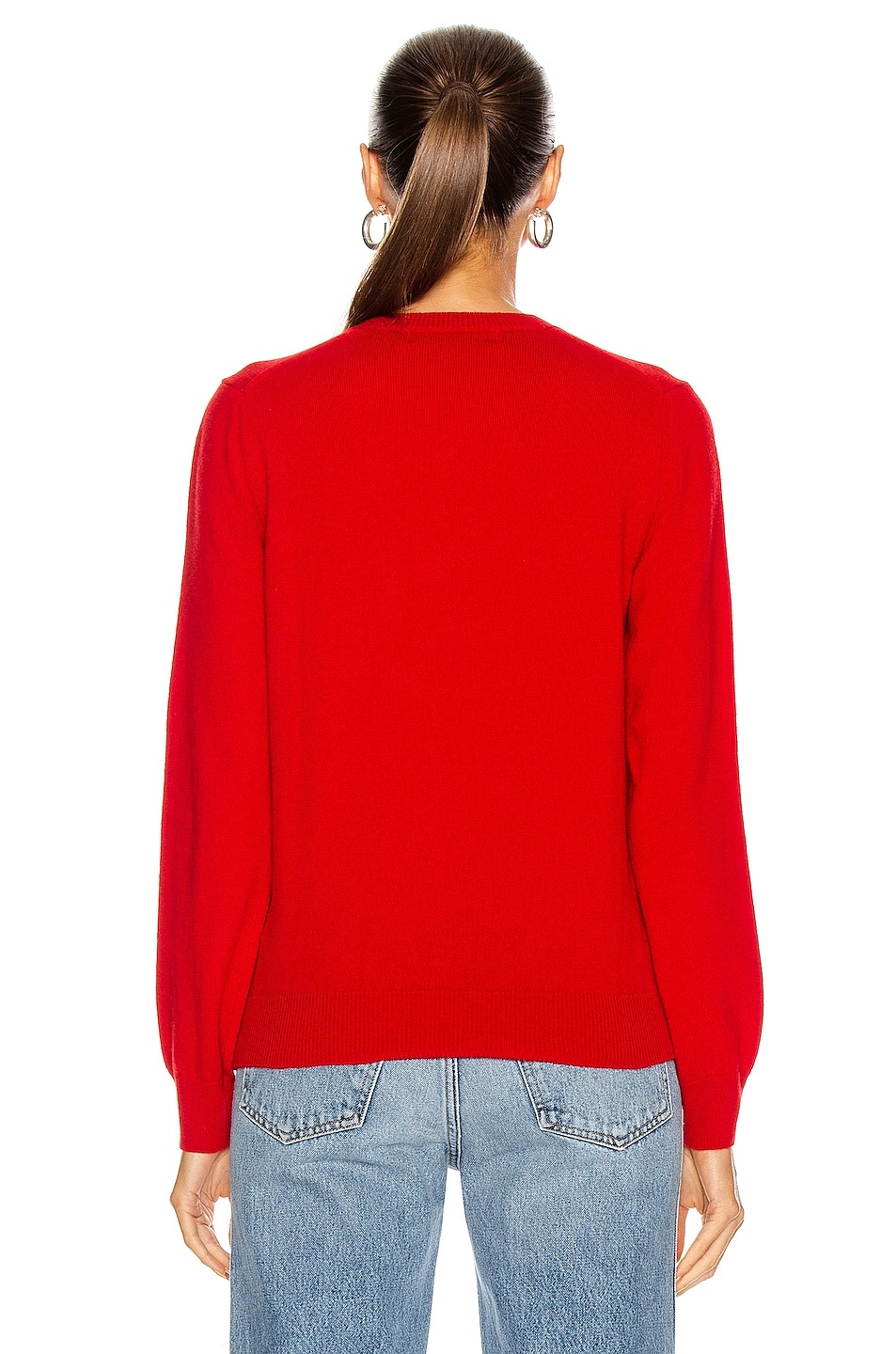Double Emblem V Neck Sweater - 3