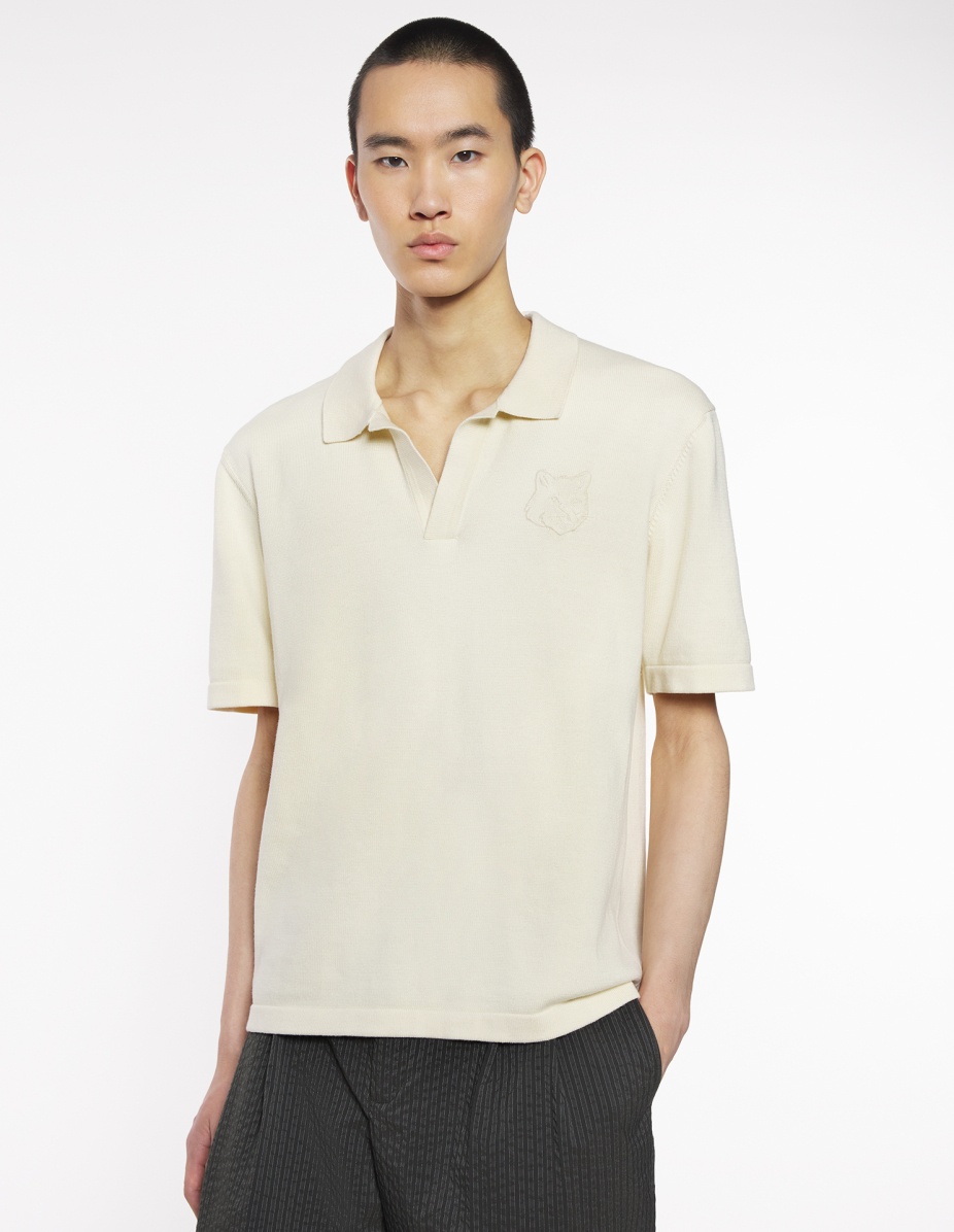 BOLD FOX HEAD EMBROIDERED KNITTED POLO - 3